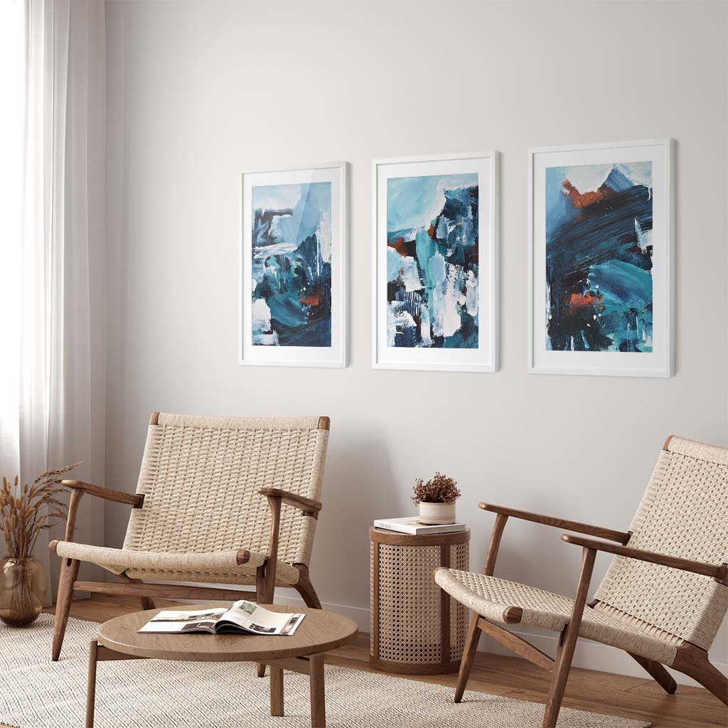 Art Inspired By Pantone Colour Of The Year 2020 - Classic Blue - Abstract House