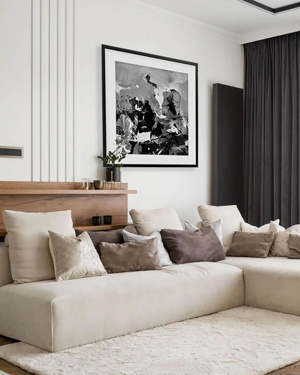 Black & White Art Prints-Abstract House