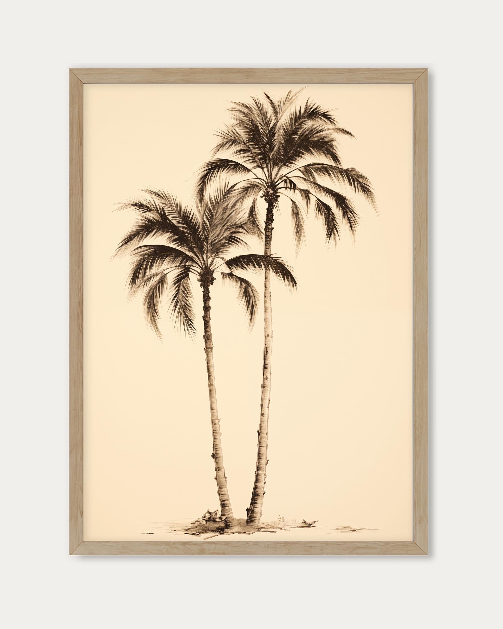 Golden Palms Wall Art Print