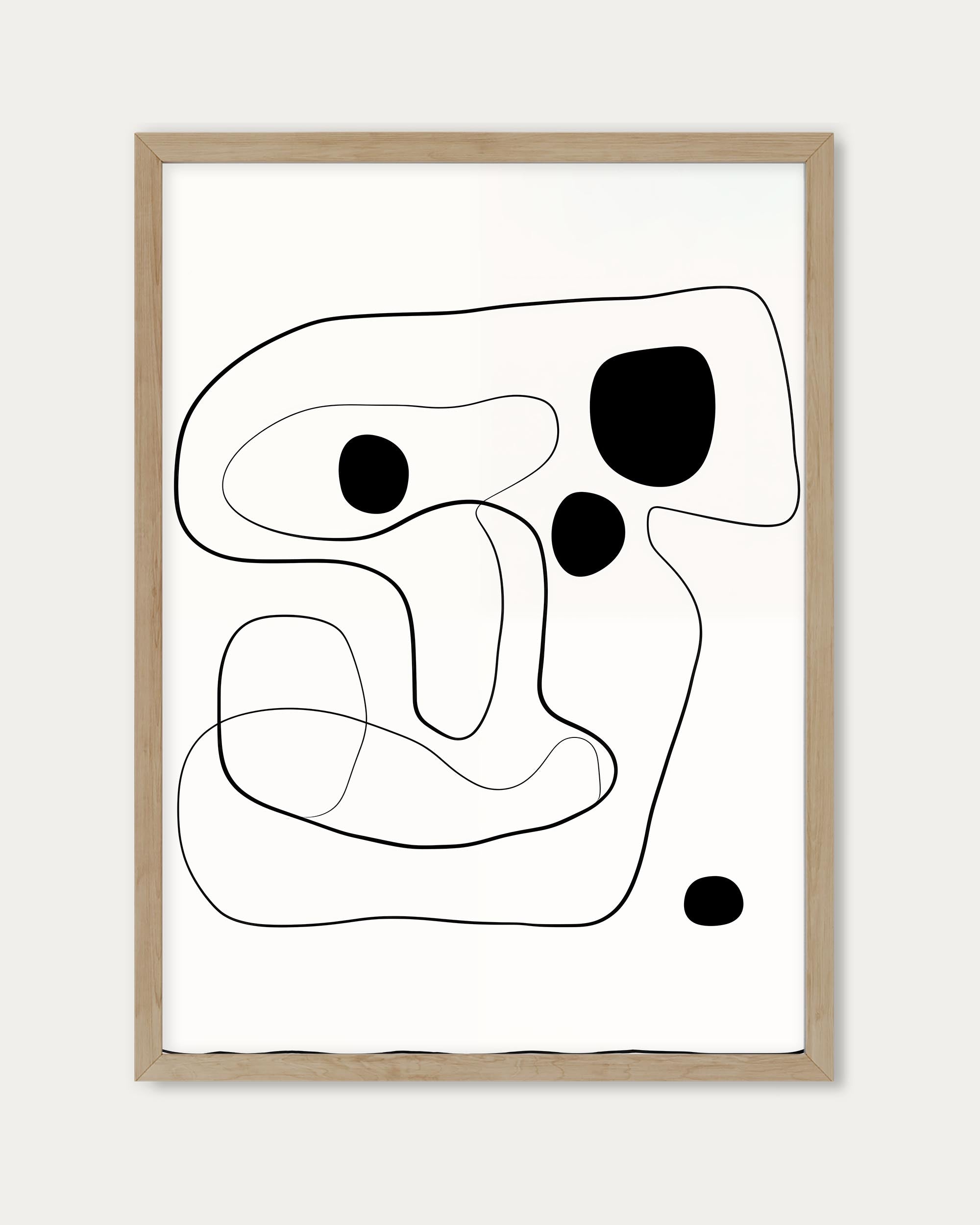 Monochrome Line Art Print