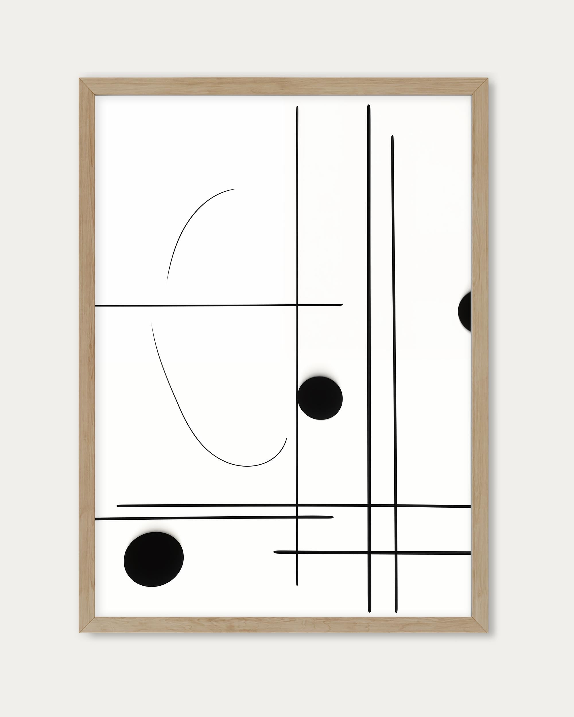 Straight Line Art Print