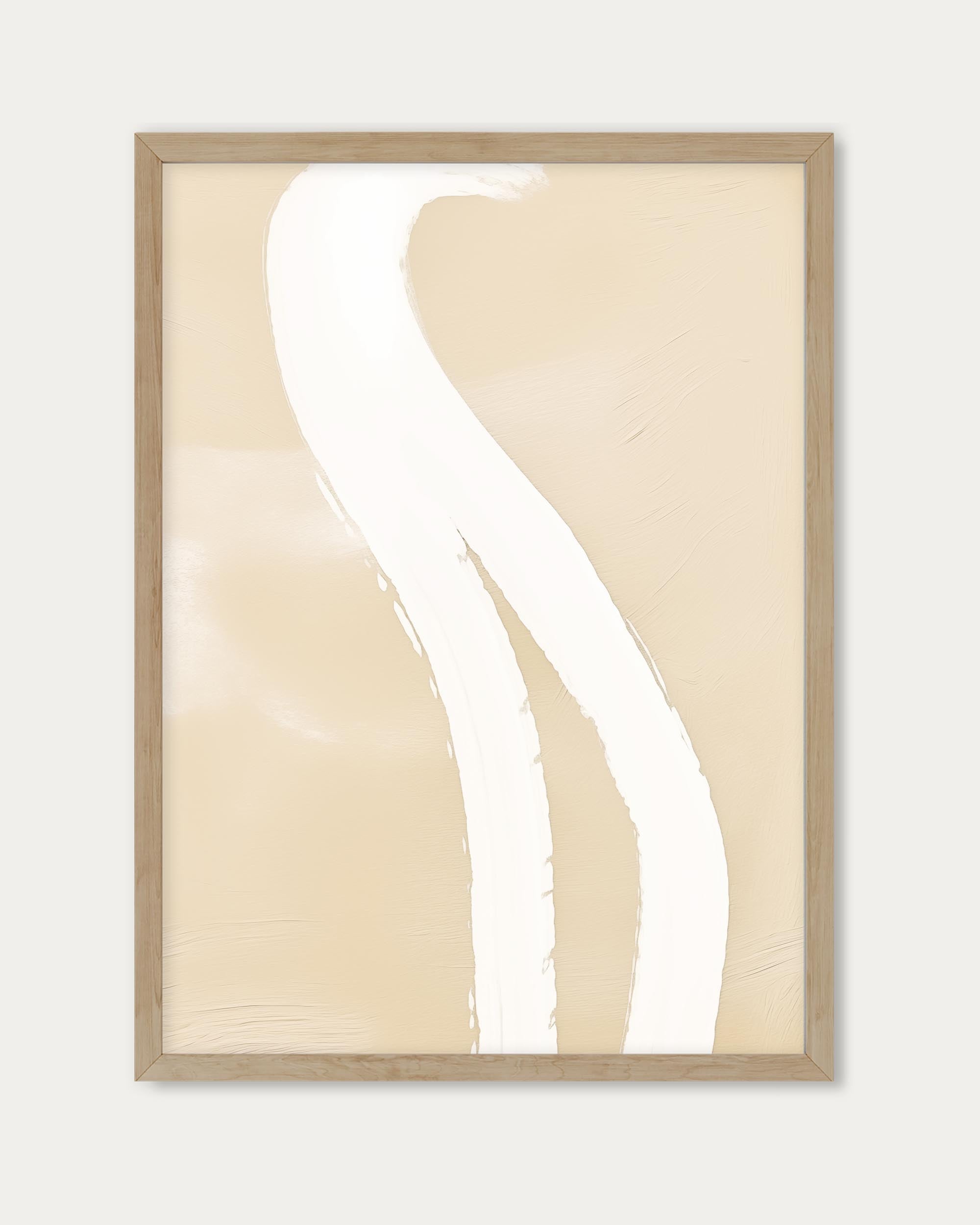 White Brushstroke II Art Print