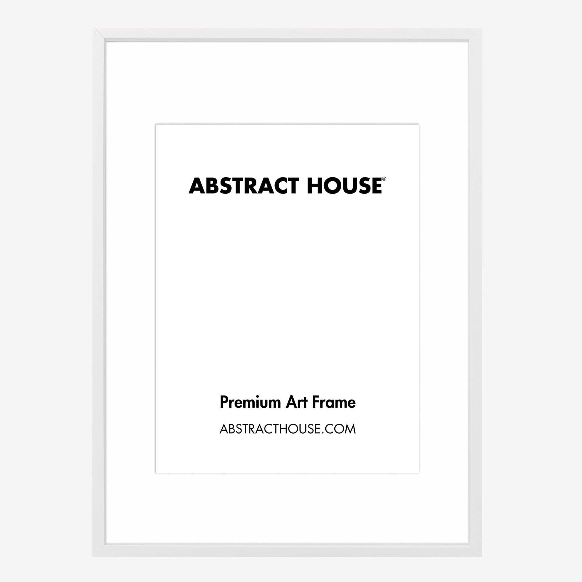 100 x 70 cm Wooden Picture Frame-White-50 x 70 cm-Abstract House