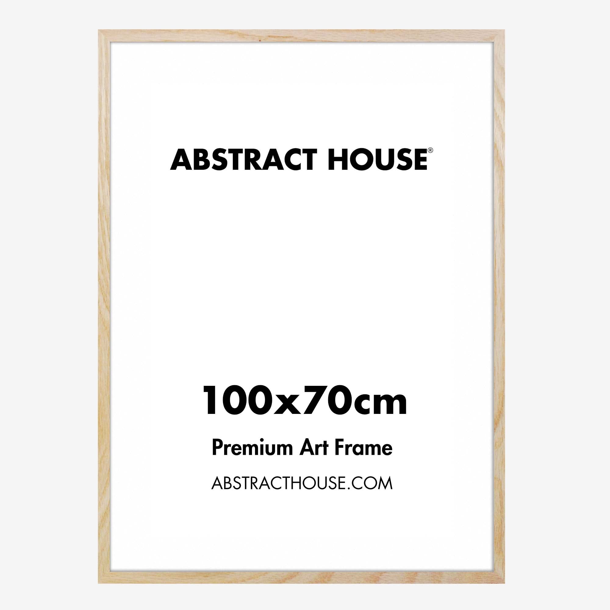 100 x 70 cm Wooden Picture Frame-Oak-No Mount-Abstract House