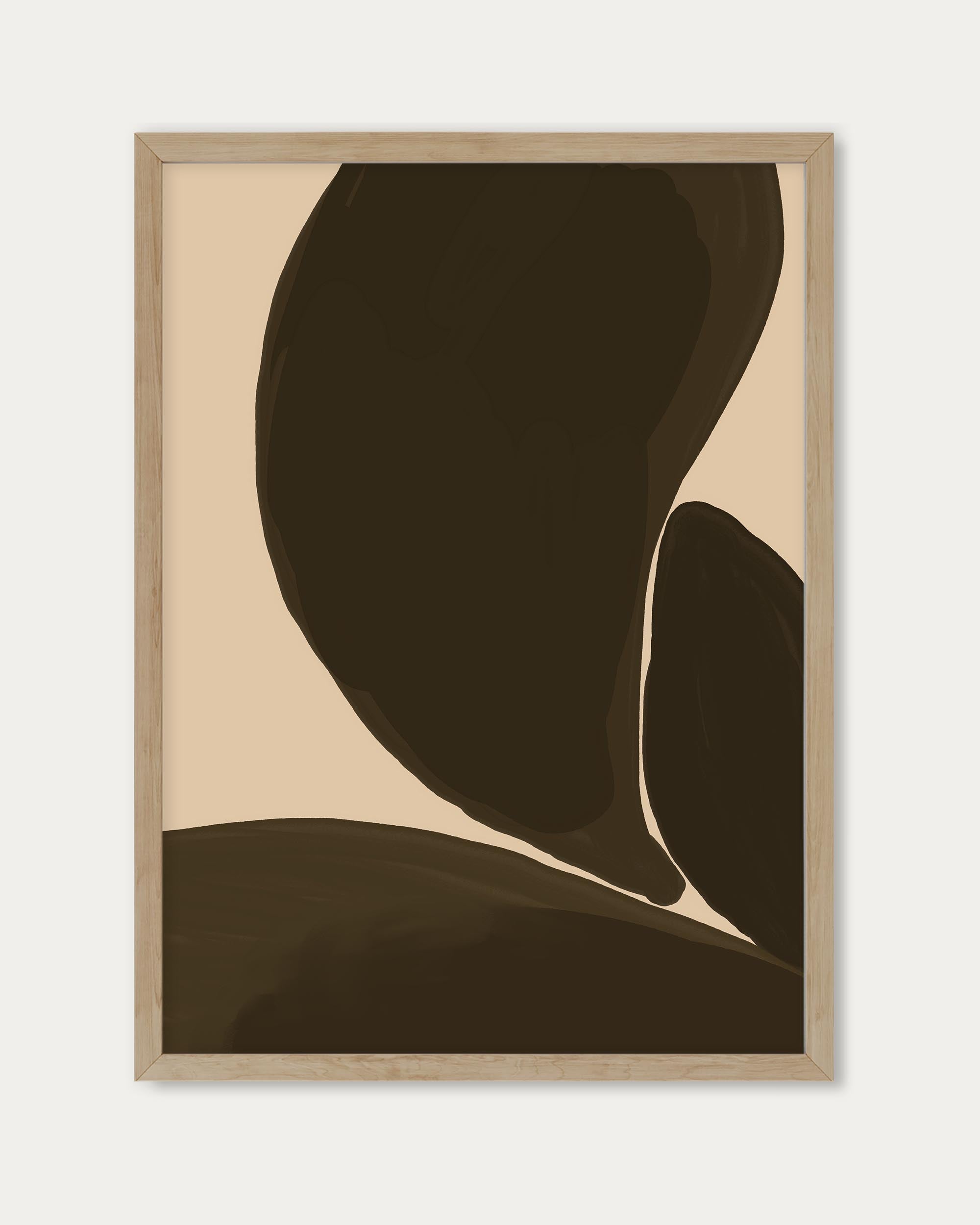 Monochrome Organic Shapes Wall Art