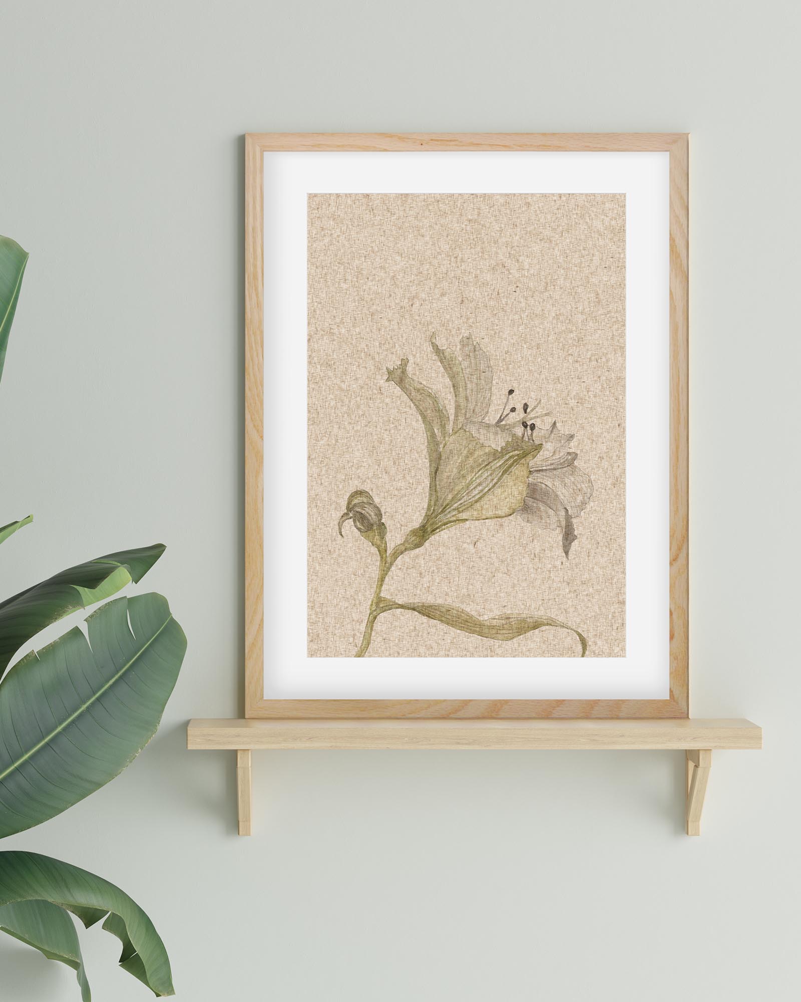 Vintage Floral Stem Art Print