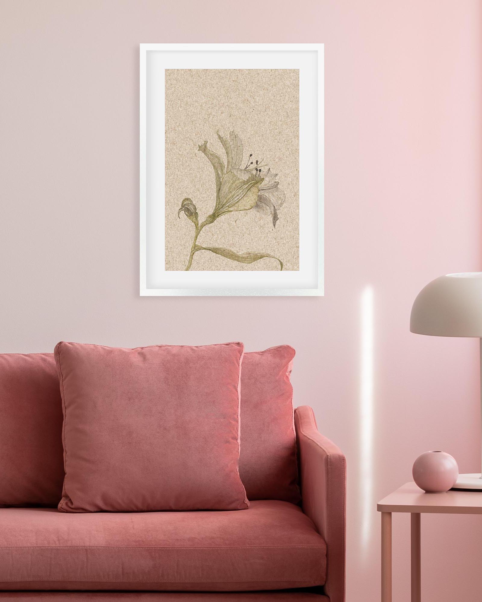 Vintage Floral Stem Art Print