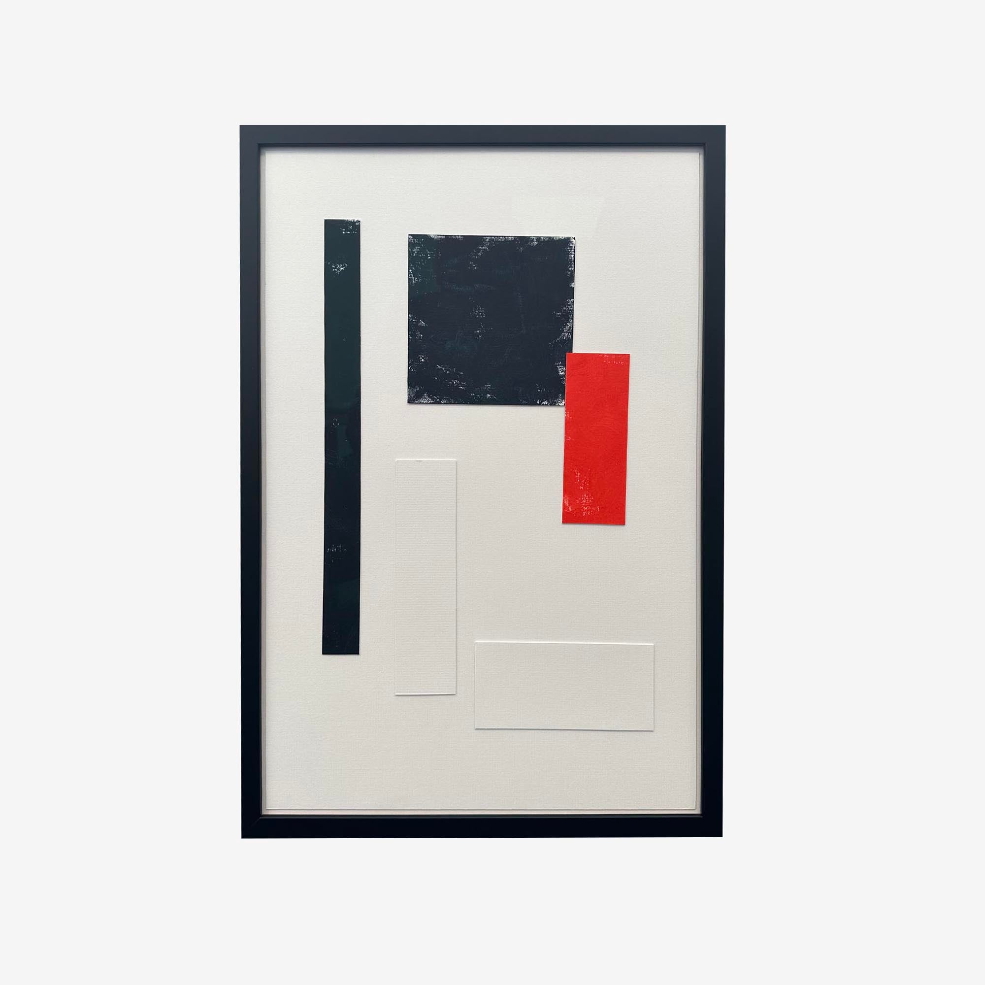 Composition In Red, Black And White-Abstract House