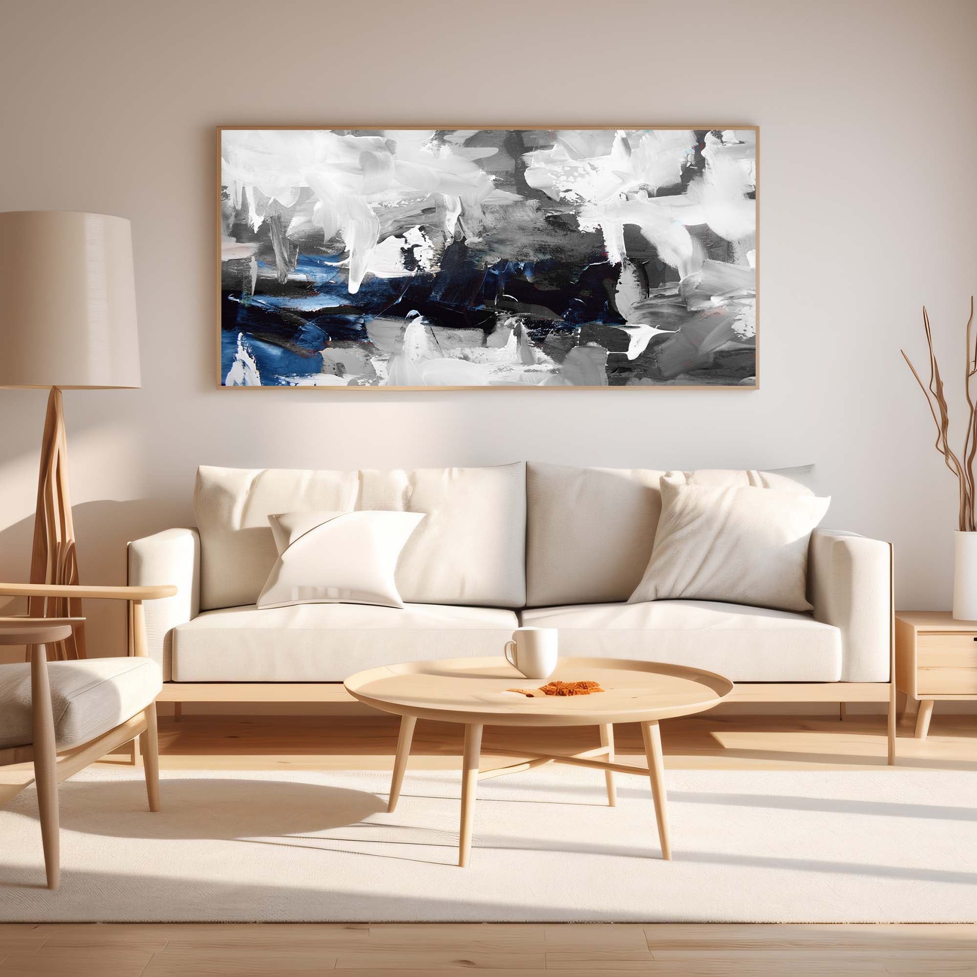 Oasis Framed Canvas-Abstract House