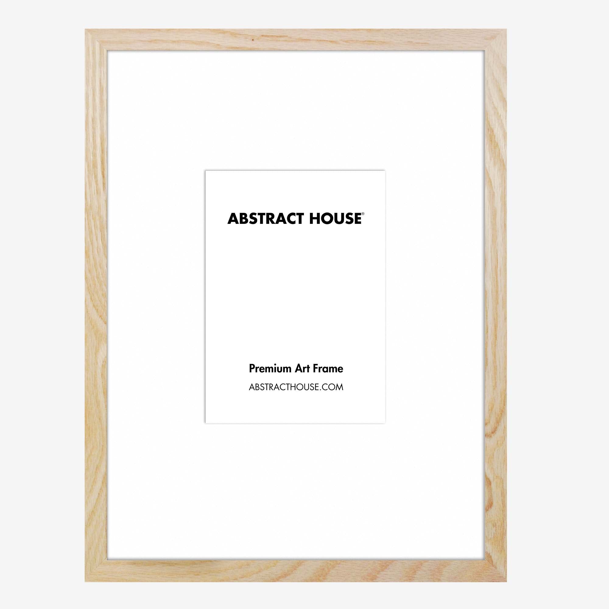 30x40cm Wooden Picture Frame-Oak-A5 14.8 x 21 cm-Abstract House
