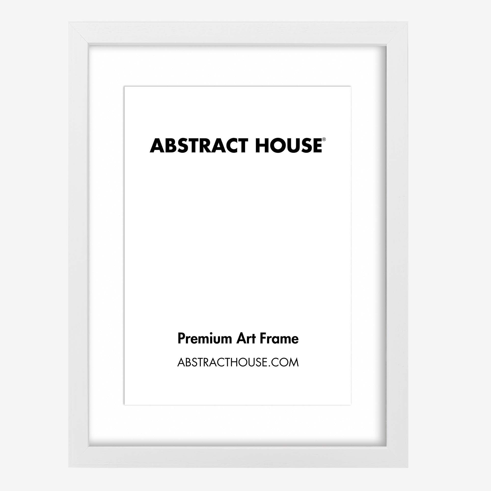30x40cm Wooden Picture Frame-White-A4 21 x 30 cm-Abstract House