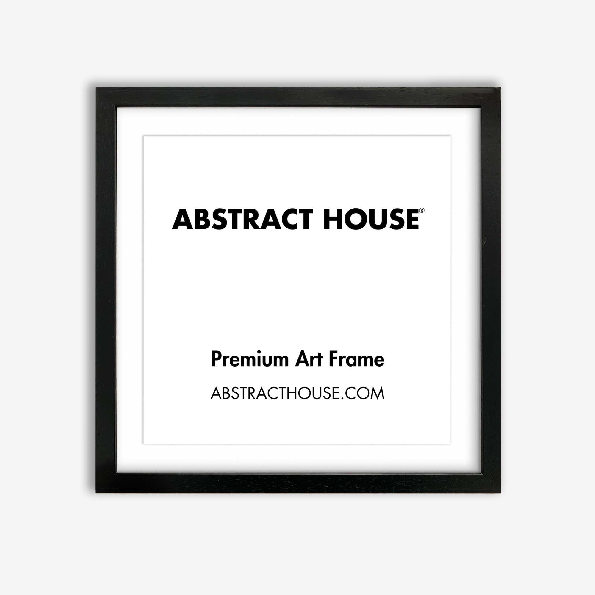 40 x 40 cm Wooden Frame-Abstract House