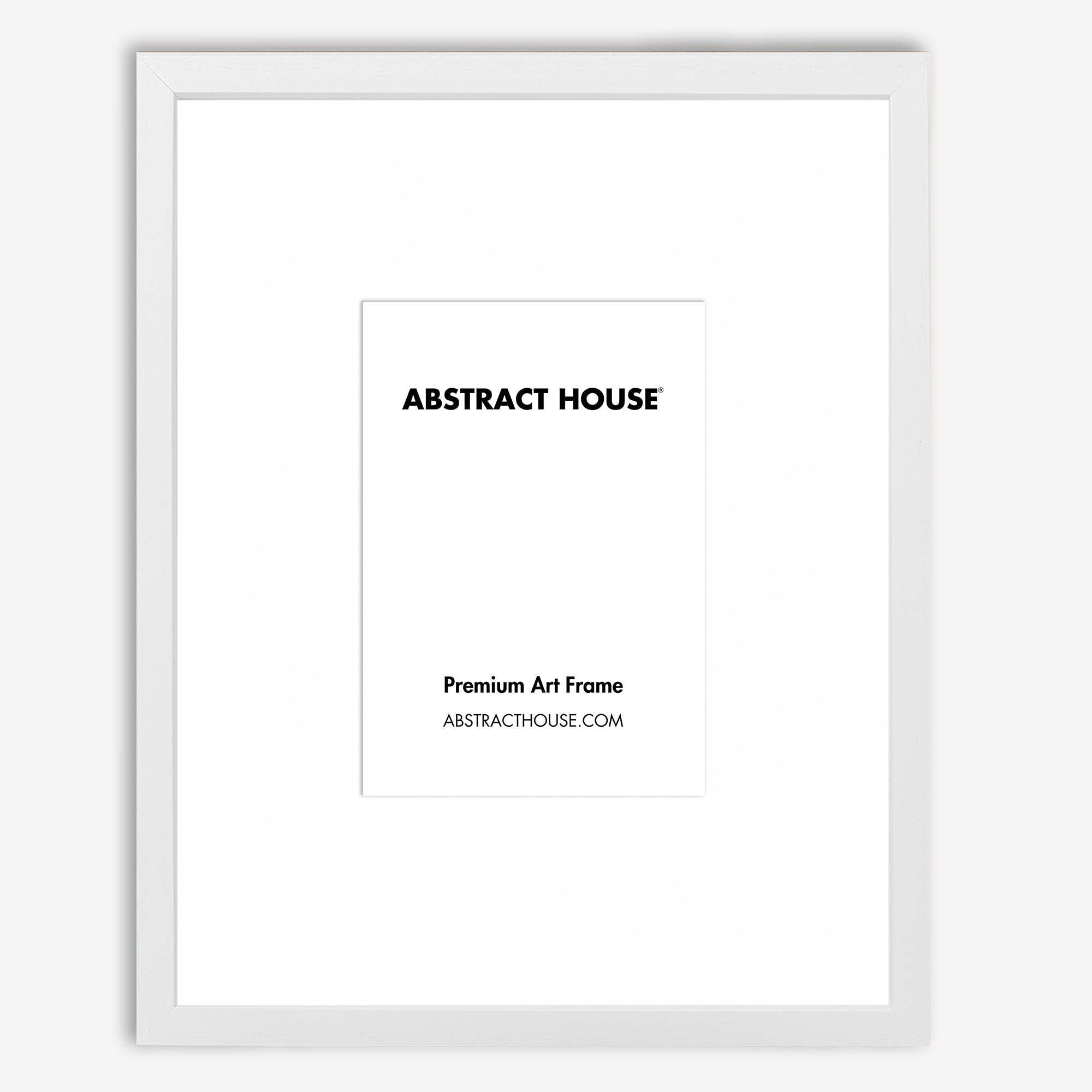 40x50 cm Wooden Picture Frame-White-30 x 40 cm-Abstract House