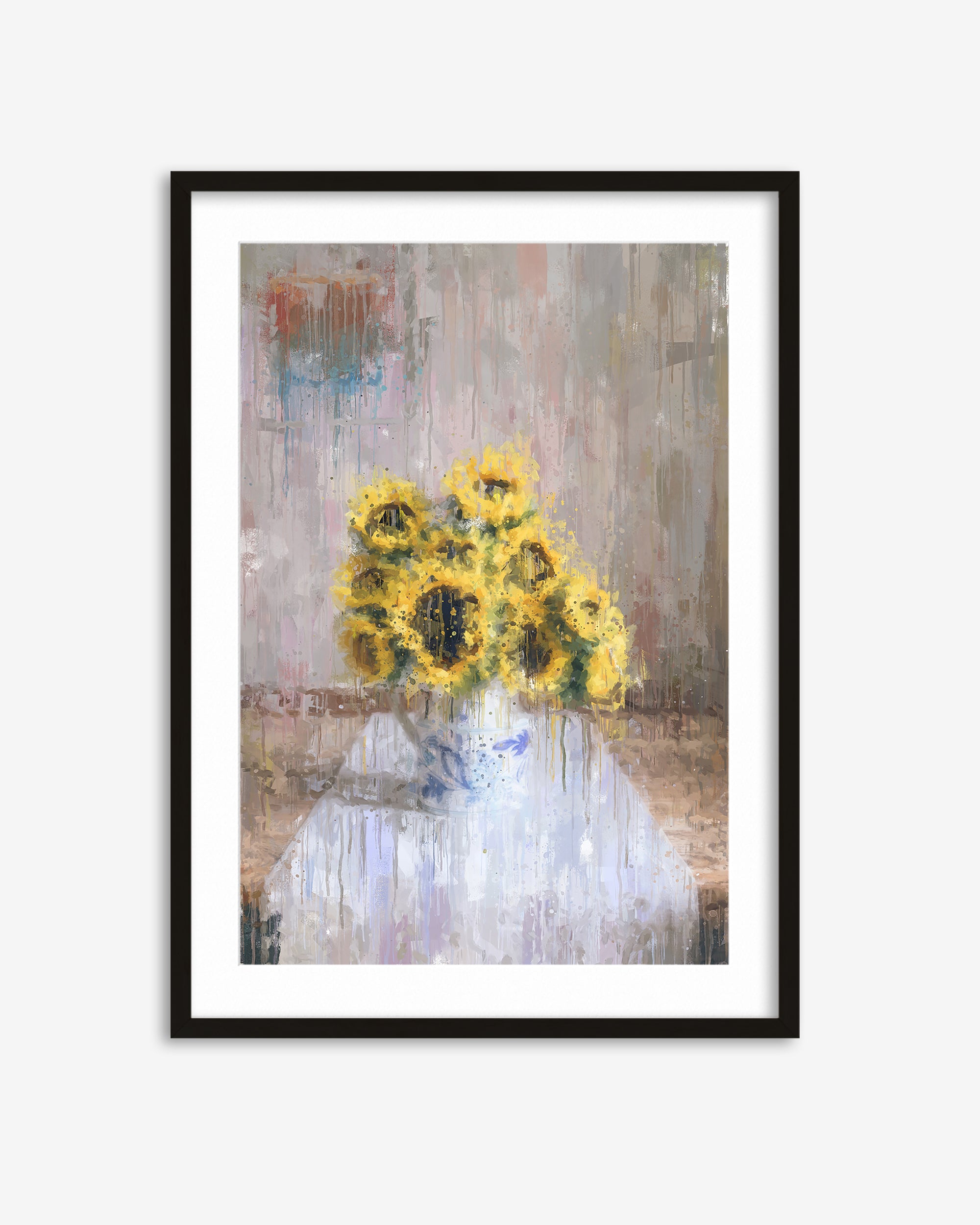 Impressionist Sunflowers In A Vase Art Print