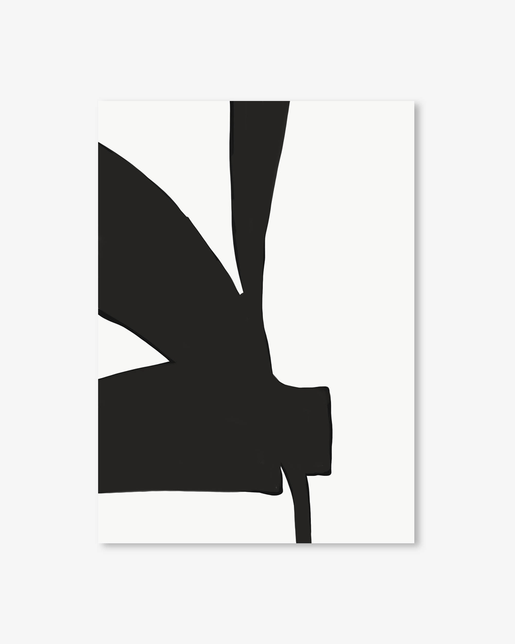 Abstract Black Lines 2 Art Print
