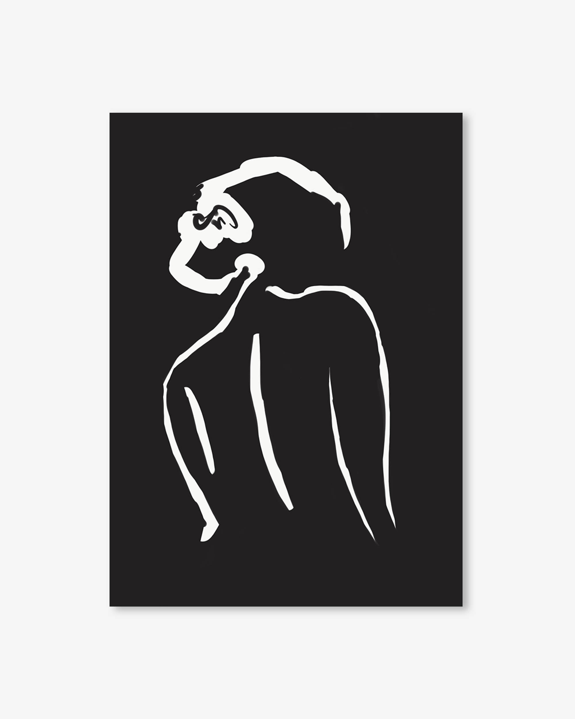 Black & White Nude Drawing Art Print