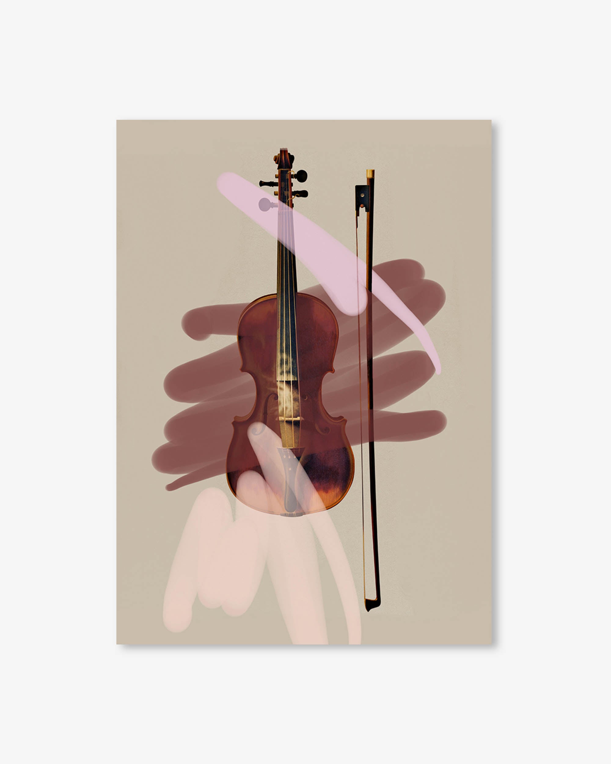 Pink Violin Contemporary Art Print