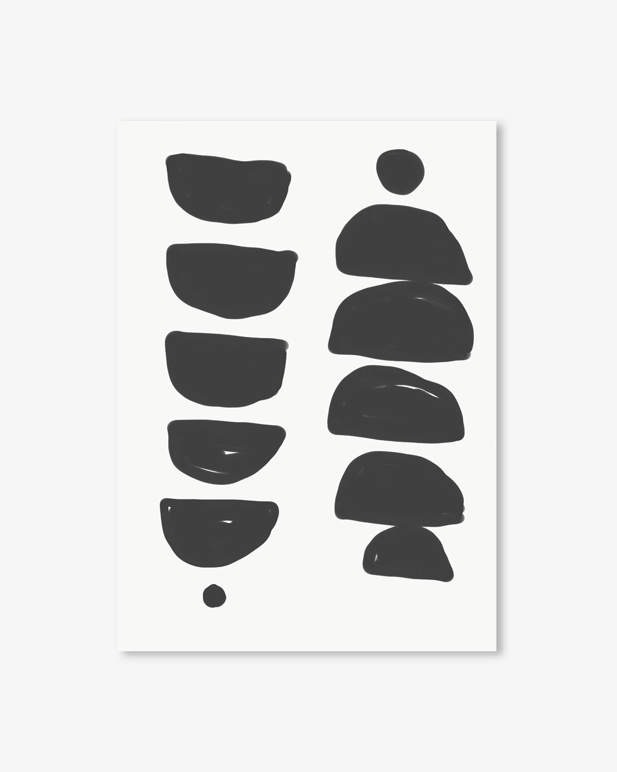 Monochrome Mid Century Art Print