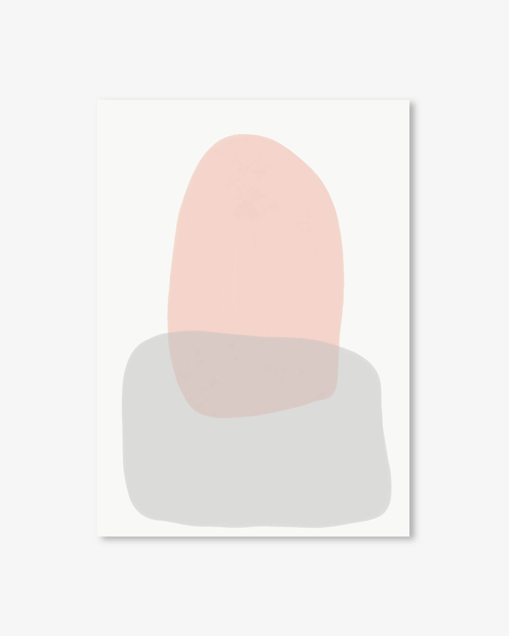 Grey On Blush Shapes Art Print