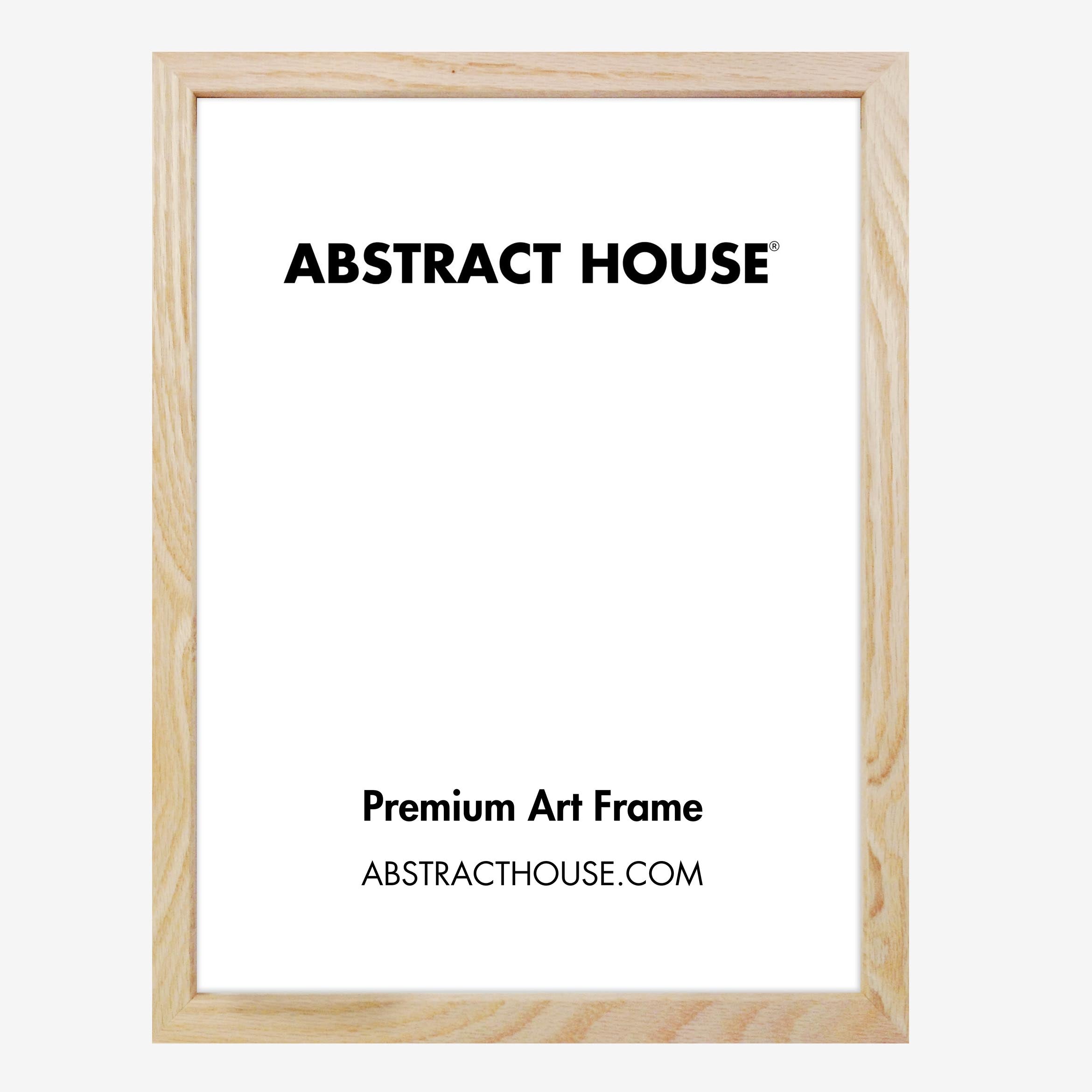 8x10 Inch Wooden Frame-Oak-No Mount-Abstract House