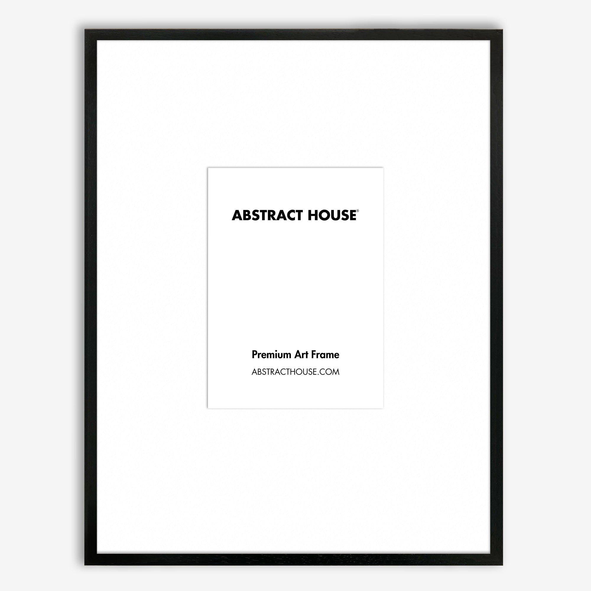 A1 Wooden Frame-Black-A3 29.7 x 42 cm-Abstract House