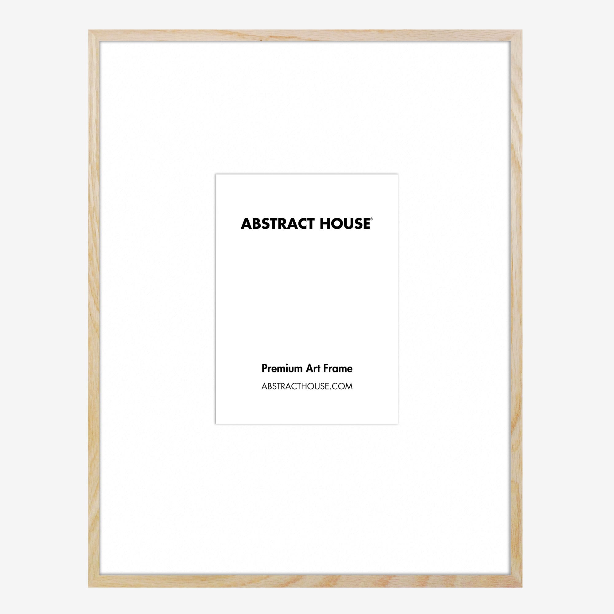 A1 Wooden Frame-Oak-A3 29.7 x 42 cm-Abstract House