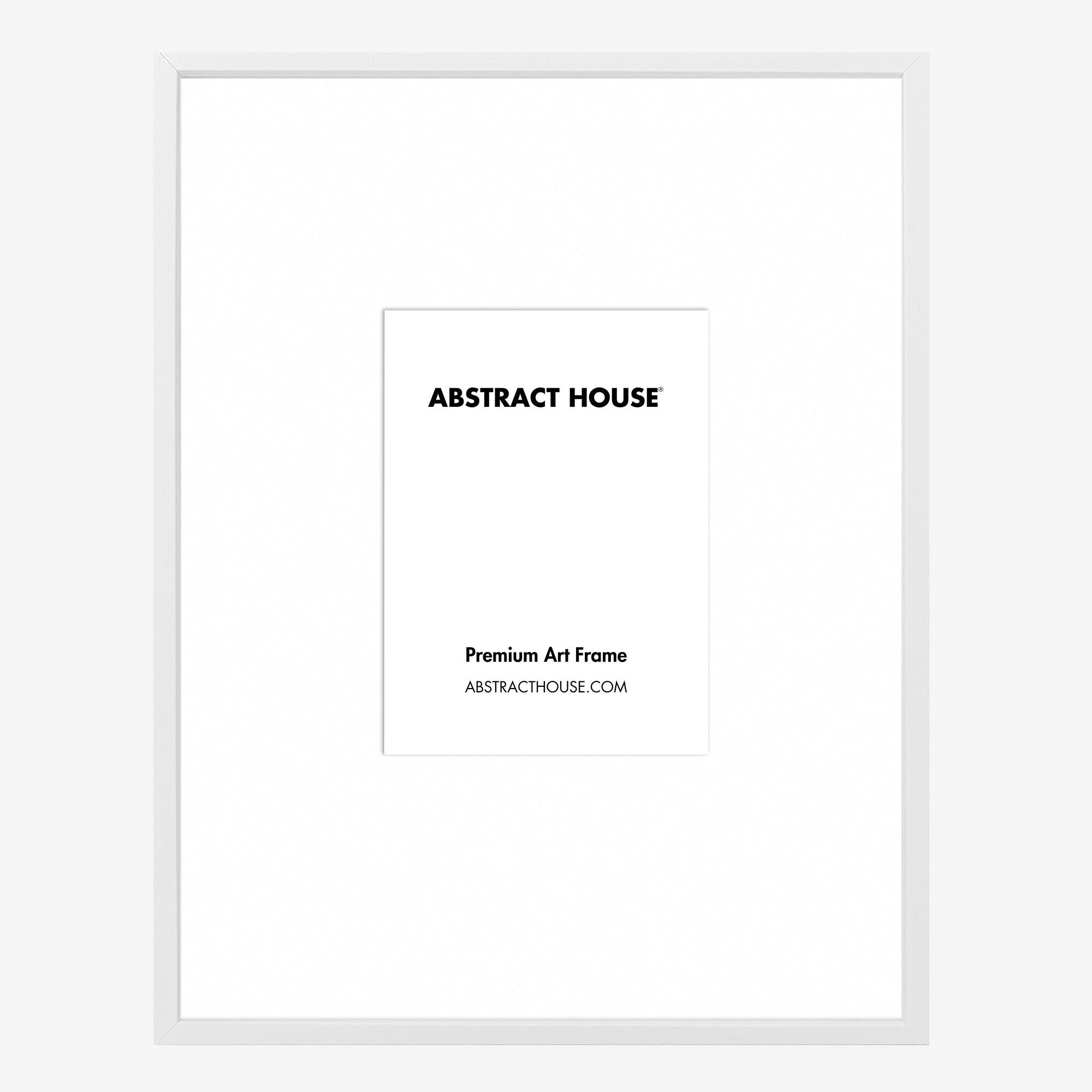 A1 Wooden Frame-White-A3 29.7 x 42 cm-Abstract House