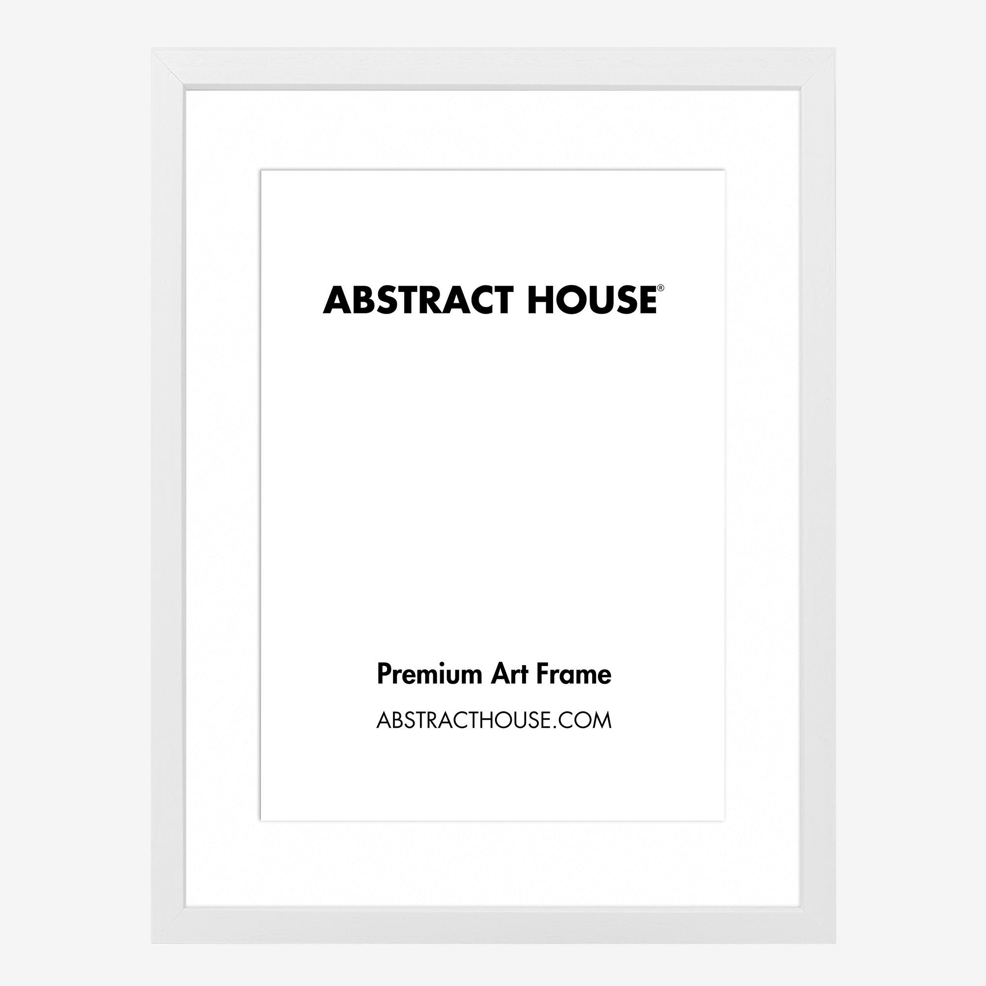 A3 Wooden Frame-White-A4 / 21 x 30 cm-Abstract House