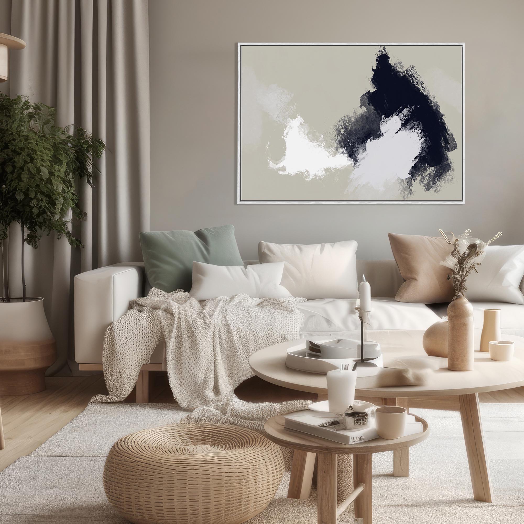 Abstract Landscape Framed Canvas-Abstract House