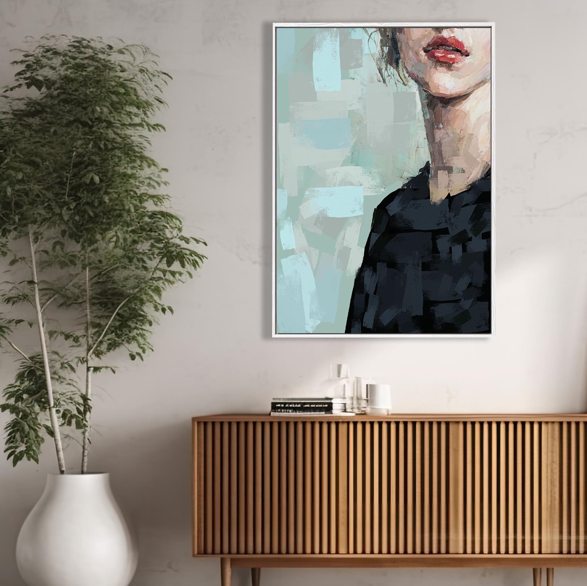 Portrait Of A Woman Fine Art Print-Abstract House
