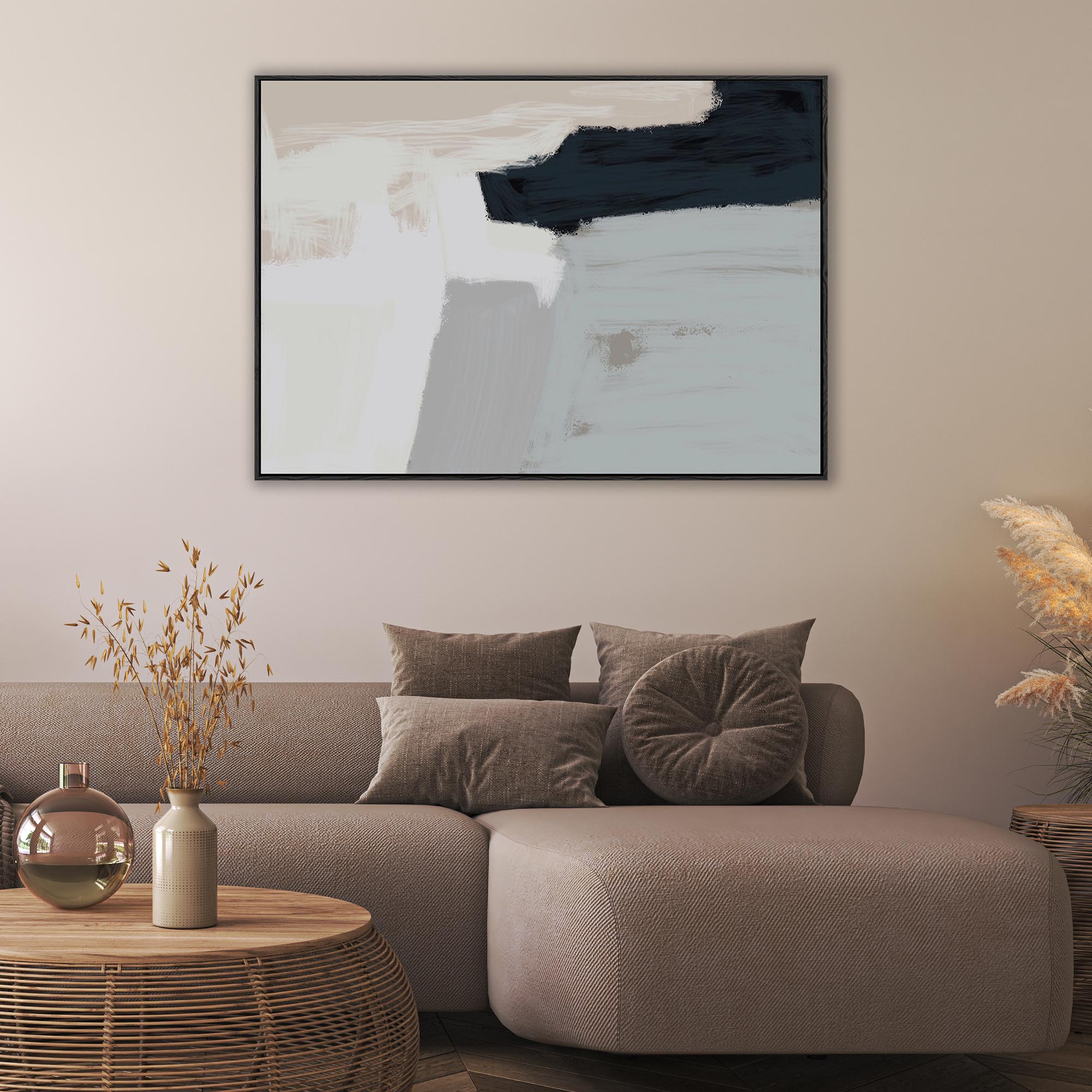 Untitled I Framed Canvas-Abstract House