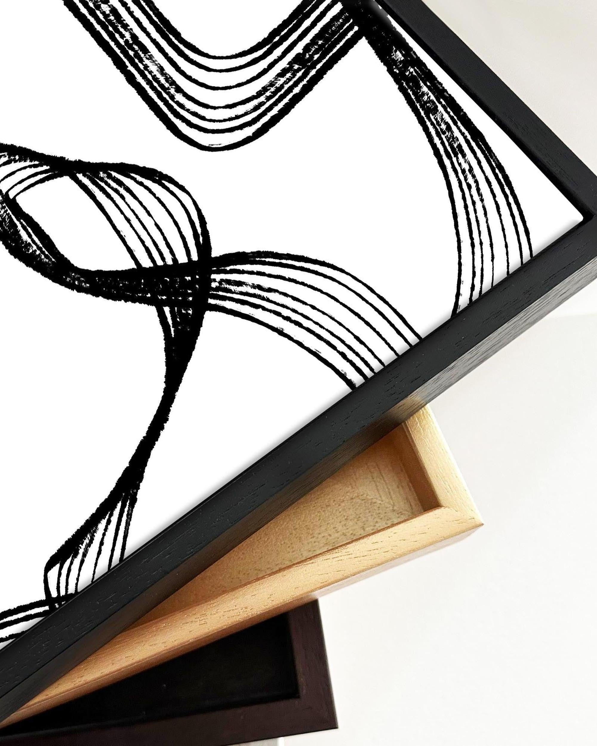 Dimensional Maze Lines Framed Canvas-Abstract House