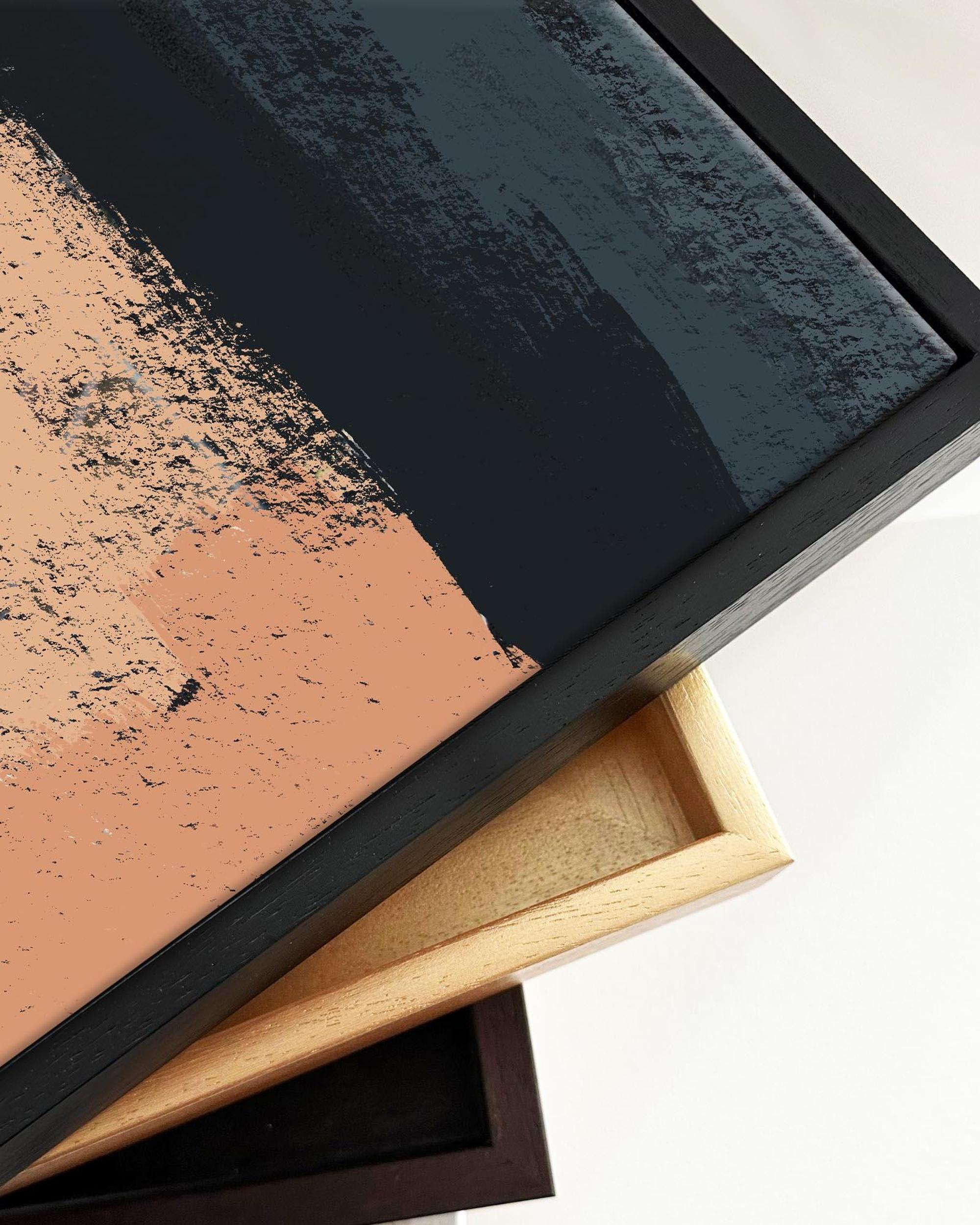 Abstract Colour Blocks Framed Canvas-Abstract House