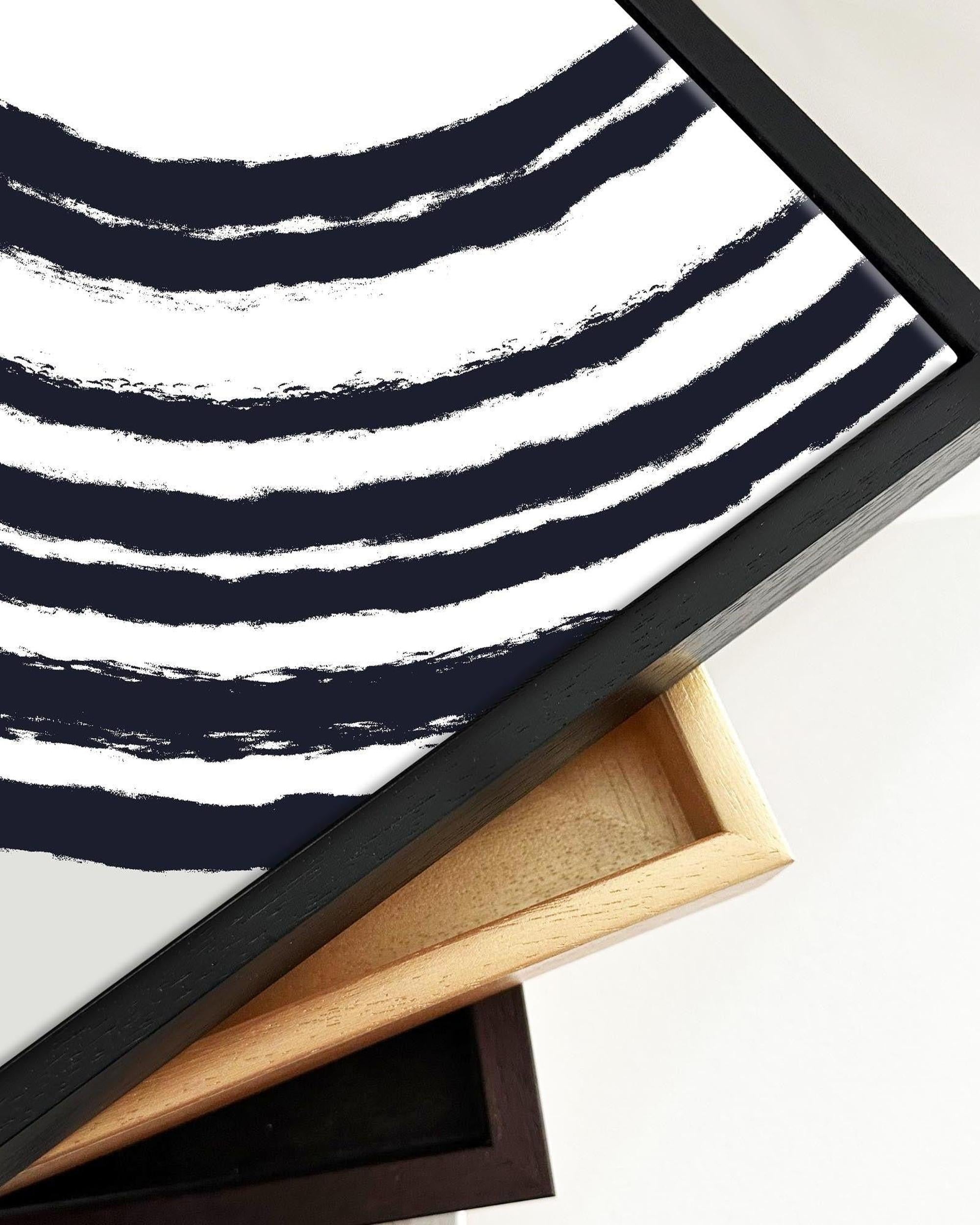 Retro Curve Framed Canvas Art-Abstract House