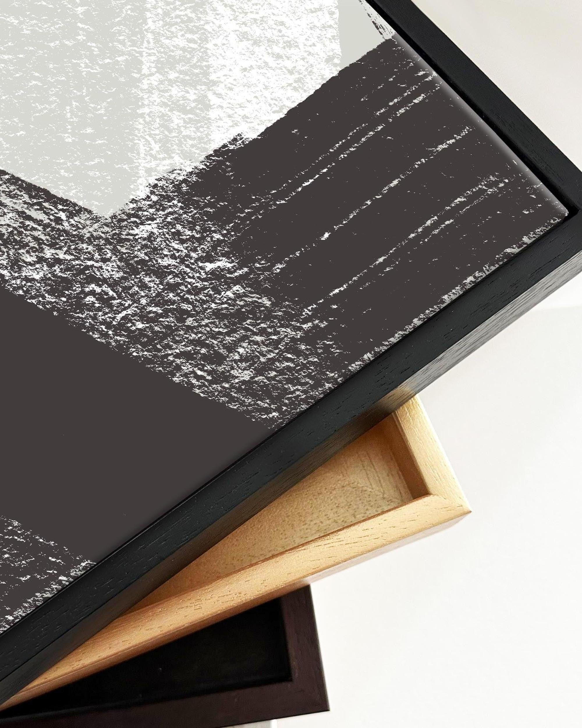 Brave Line Marks Framed Framed Canvas-Abstract House