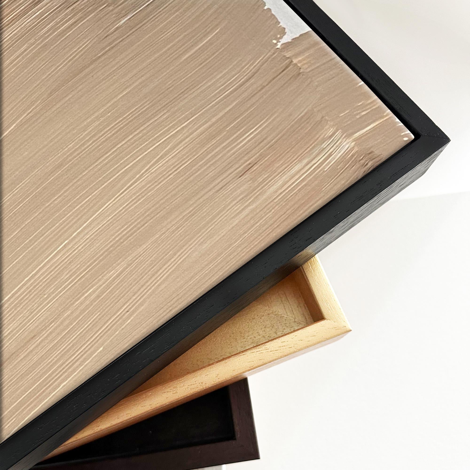 Neutral Shade Framed Canvas-Abstract House