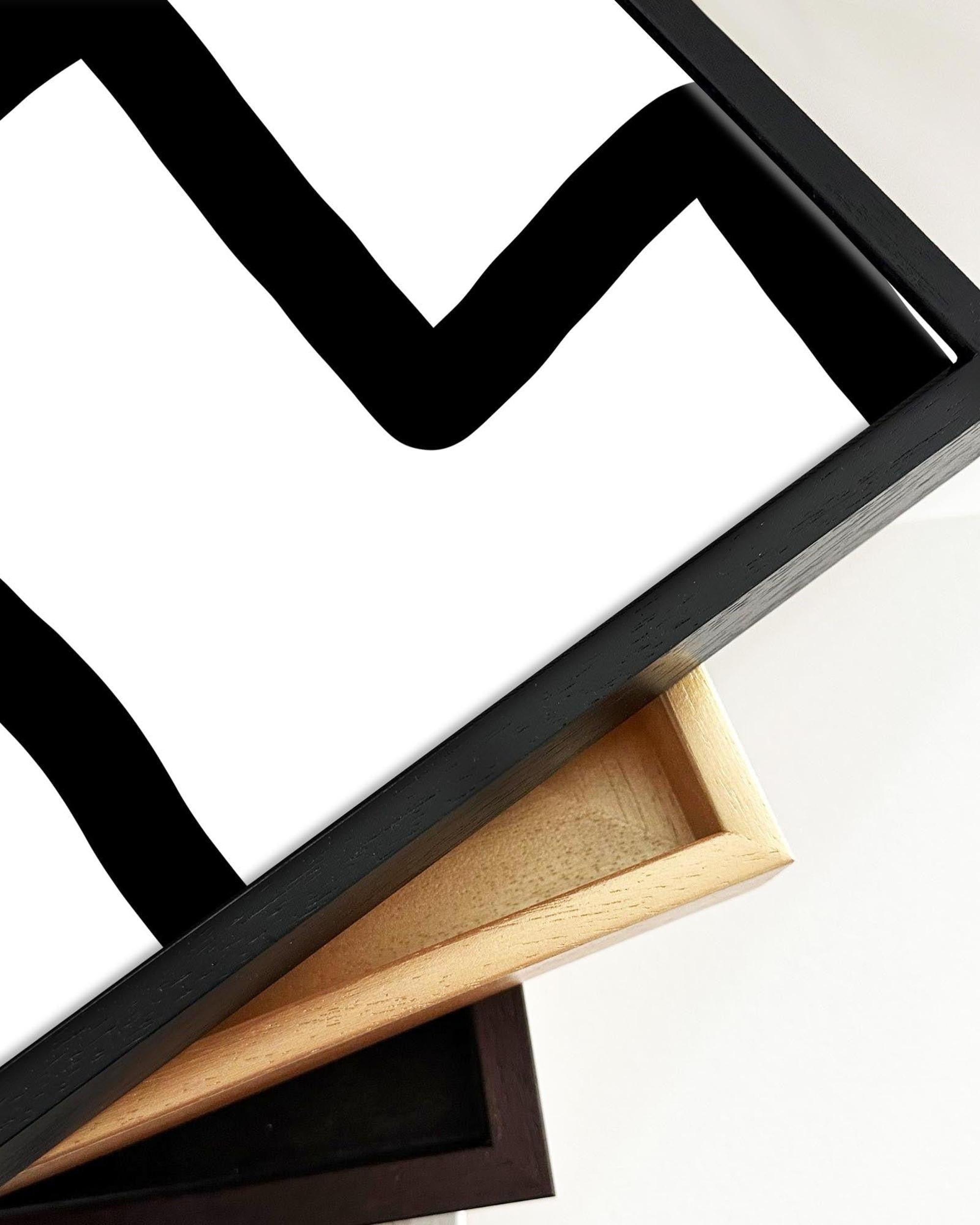 Labyrinth Line Framed Canvas-Abstract House