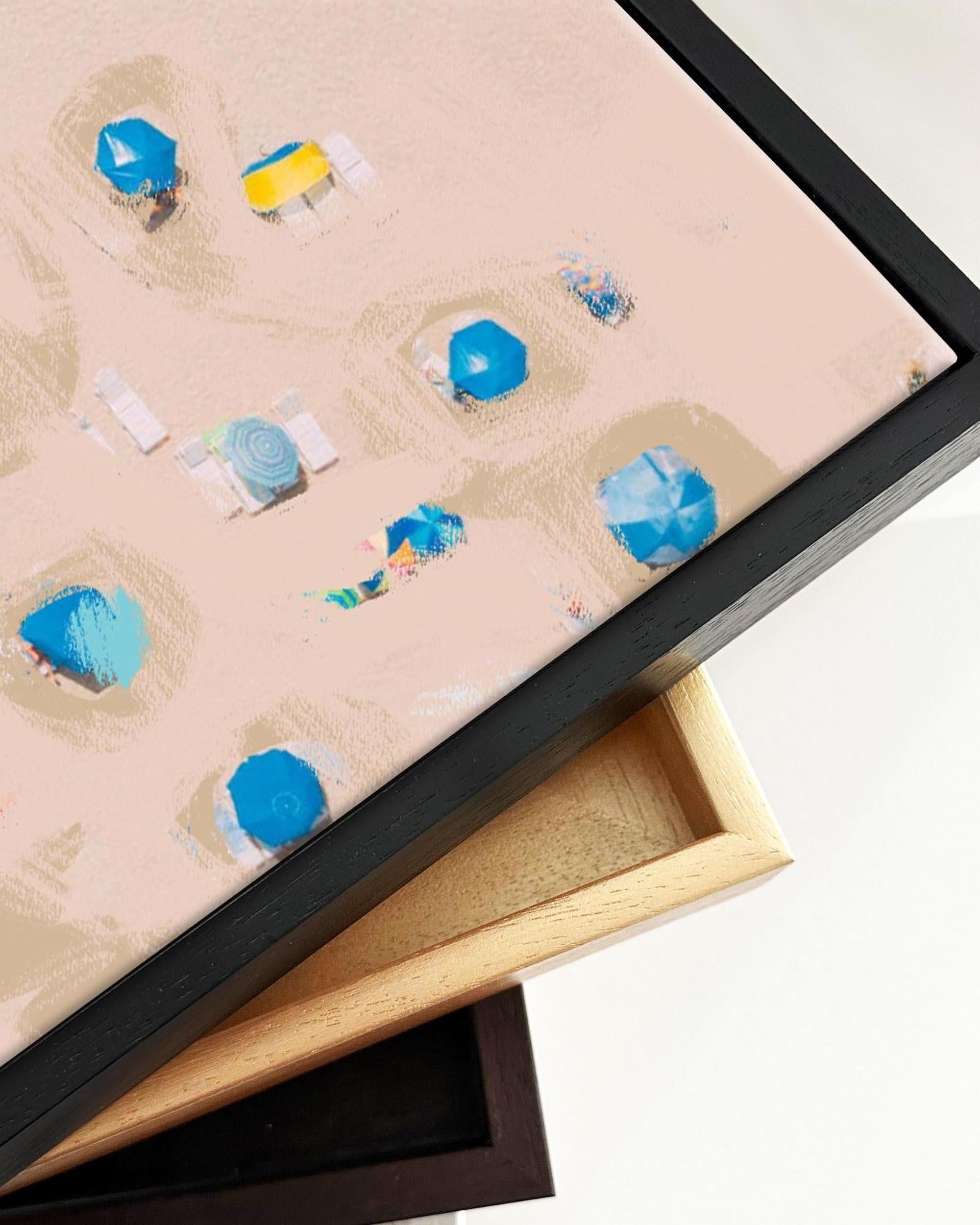 Abstract Beige 3 Framed Canvas-Abstract House