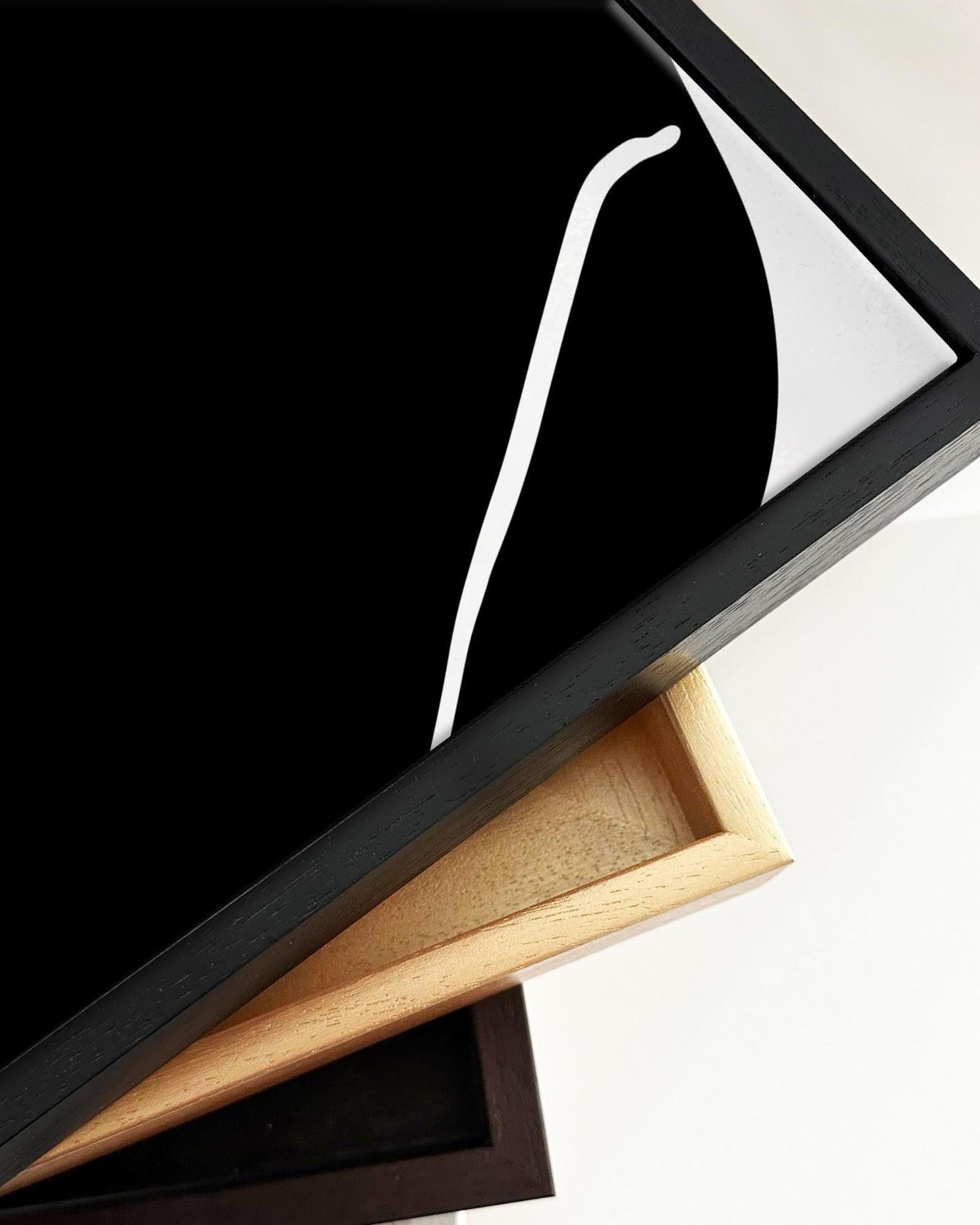 Black Nude Body Framed Canvas-Abstract House