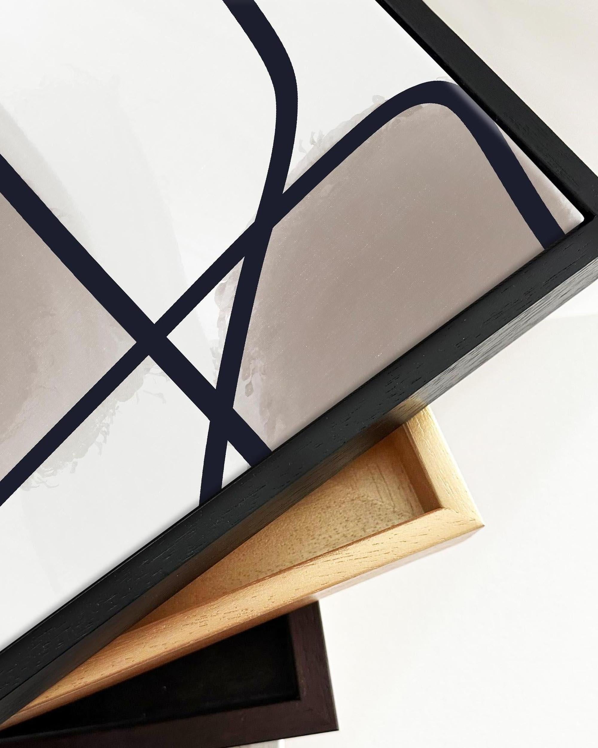 Subjective Neutral Framed Canvas-Abstract House