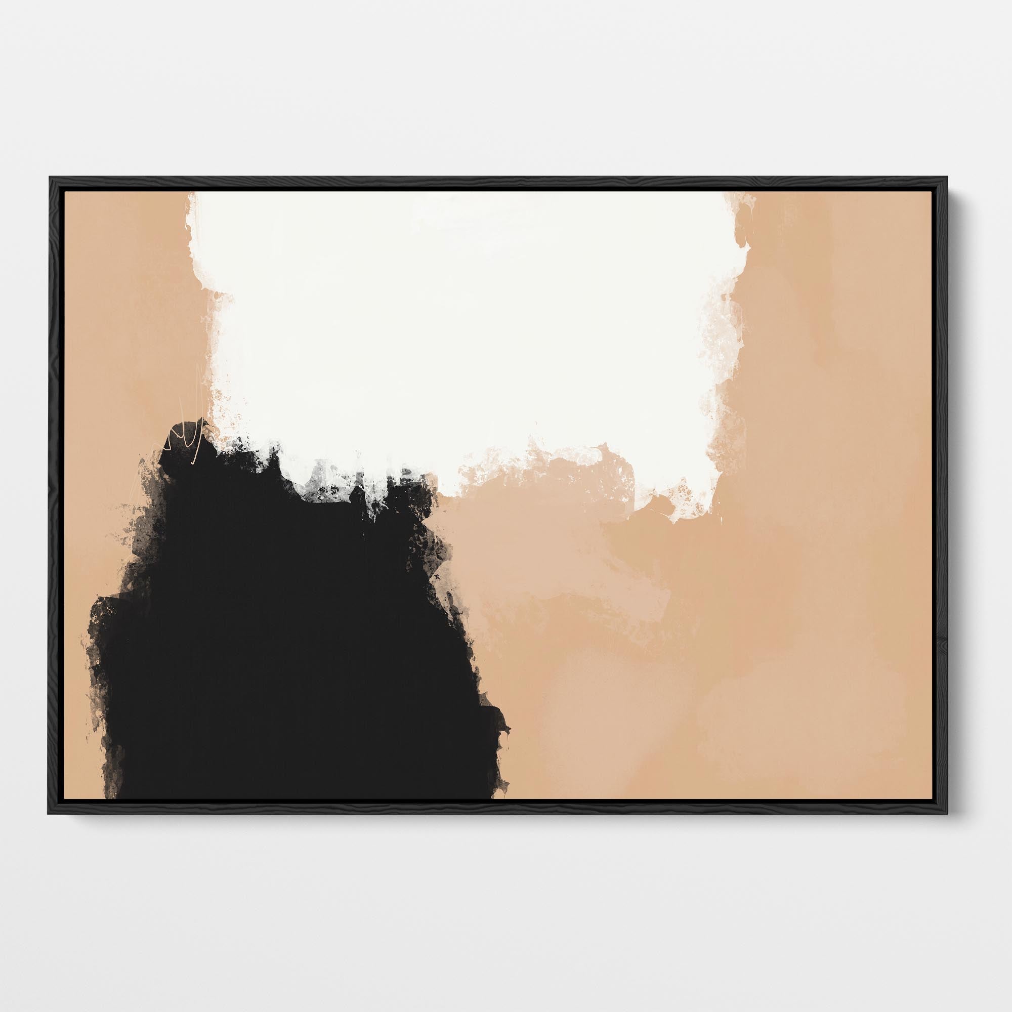 Peach Illusions II Framed Canvas-Abstract House