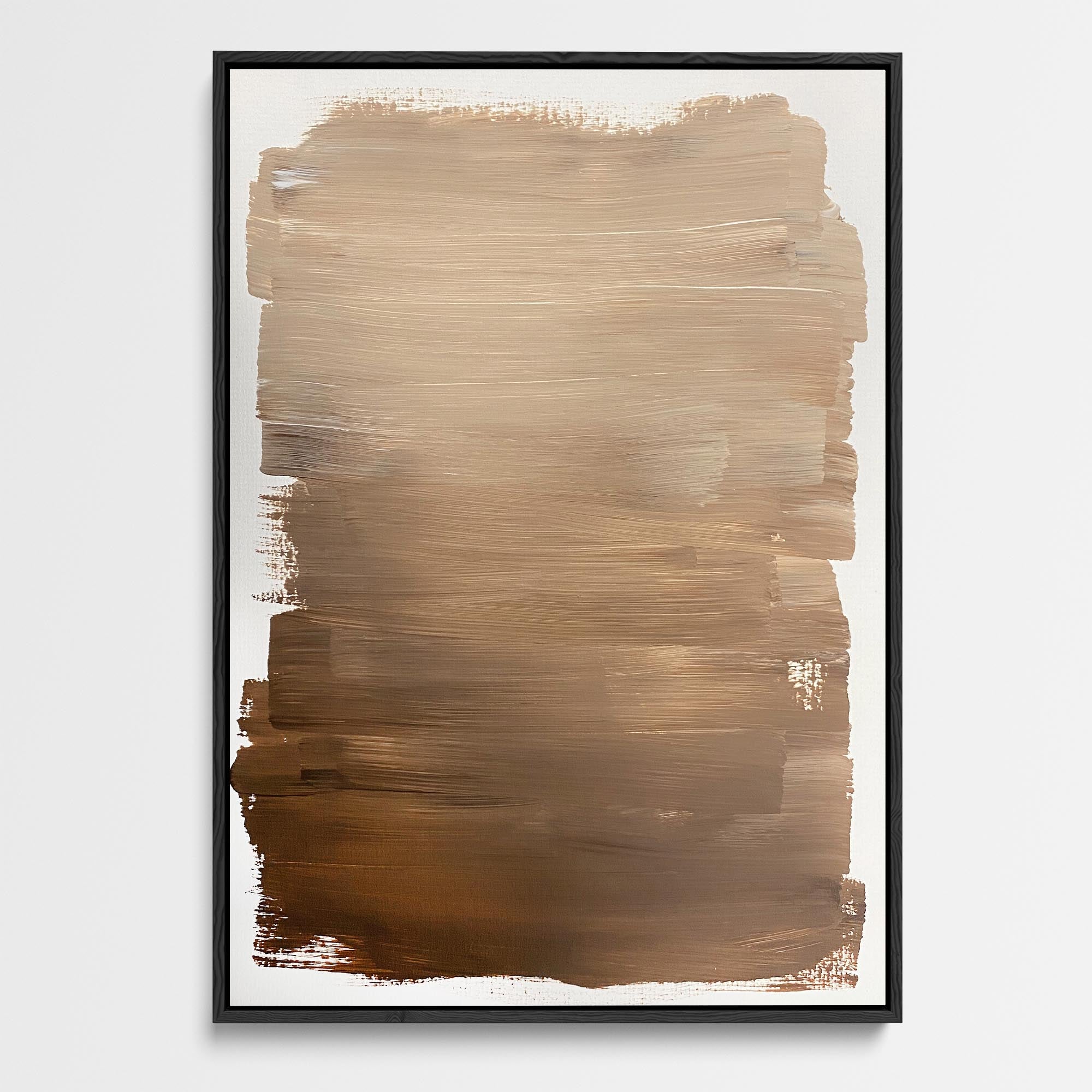 Neutral Shade Framed Canvas-Abstract House