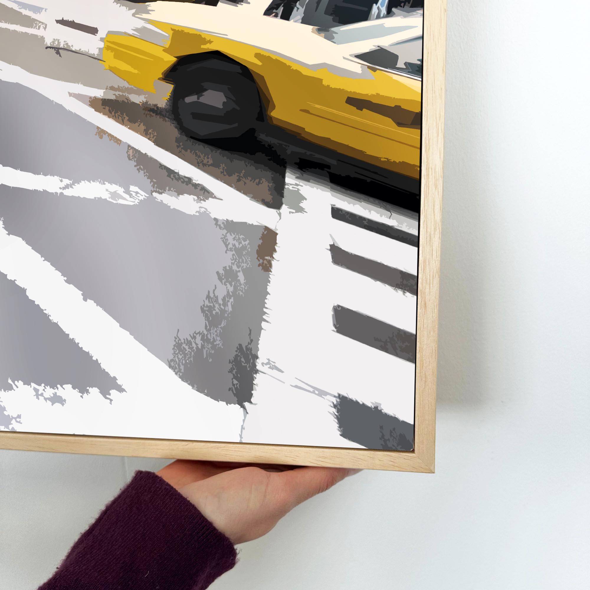 New York Crossroads Framed Canvas-Abstract House