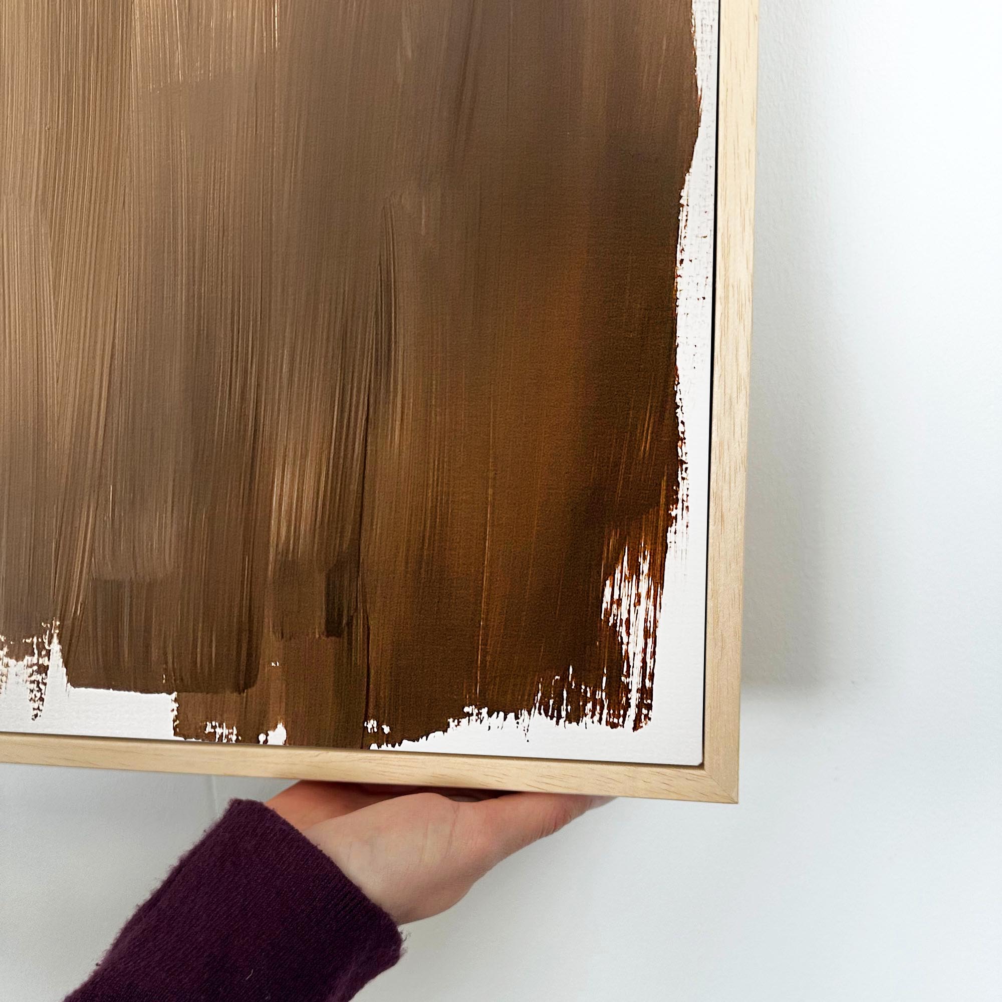 Neutral Shade Framed Canvas-Abstract House