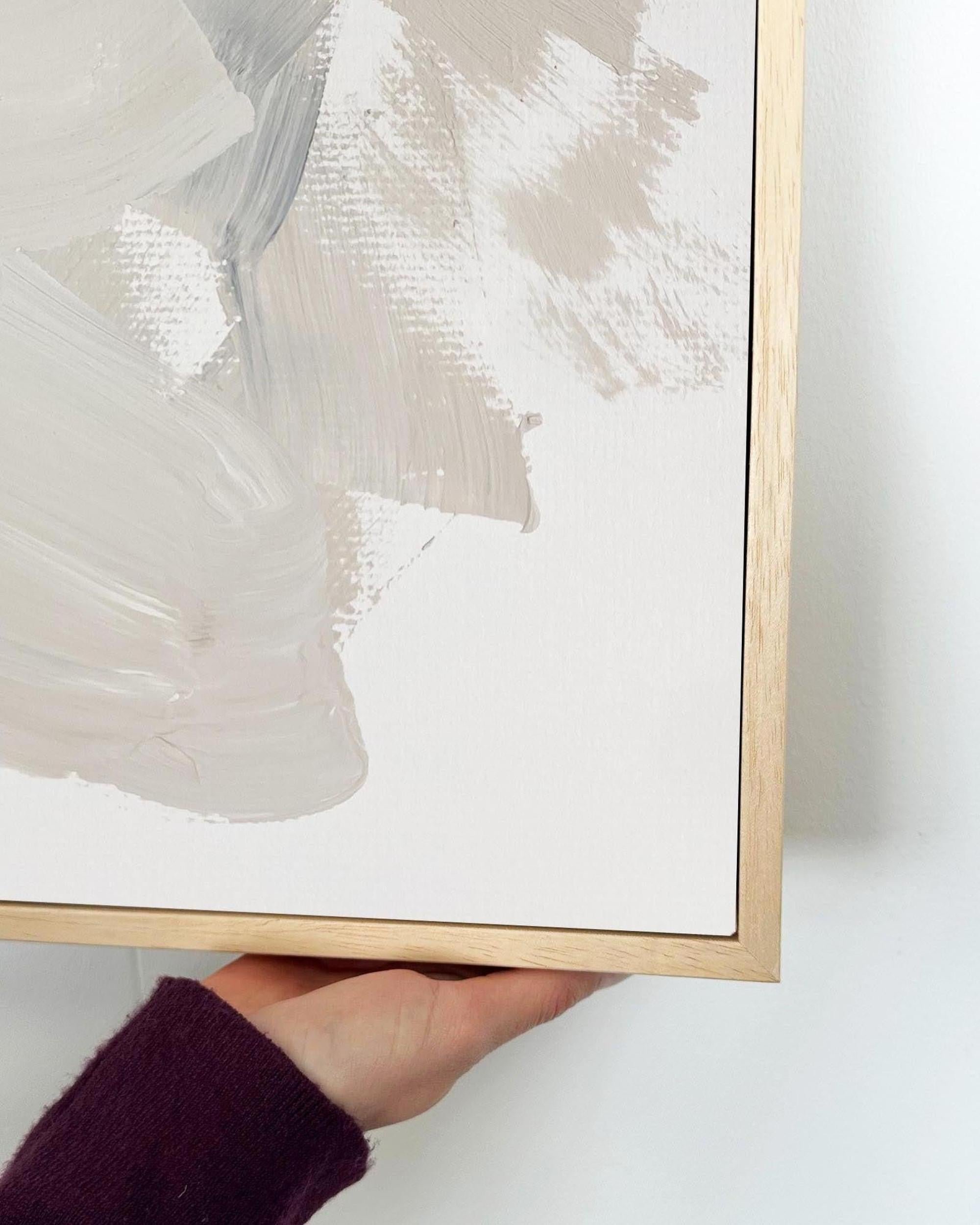 Serene Grey Skies Framed Canvas-Abstract House