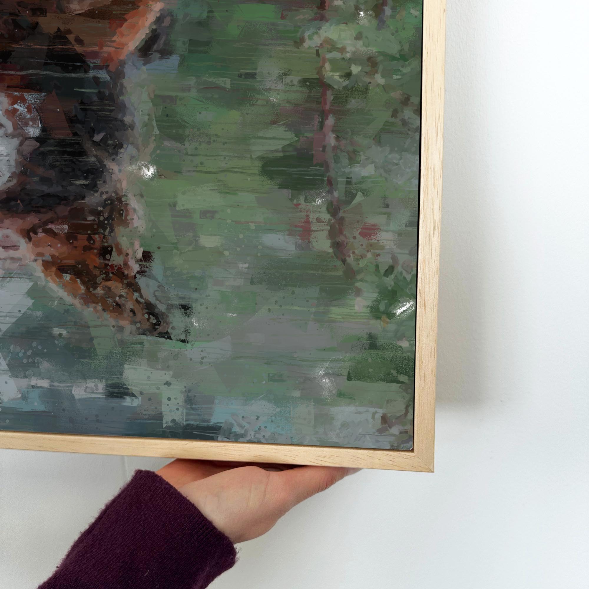 Horse Portrait Painting Framed Canvas-Abstract House