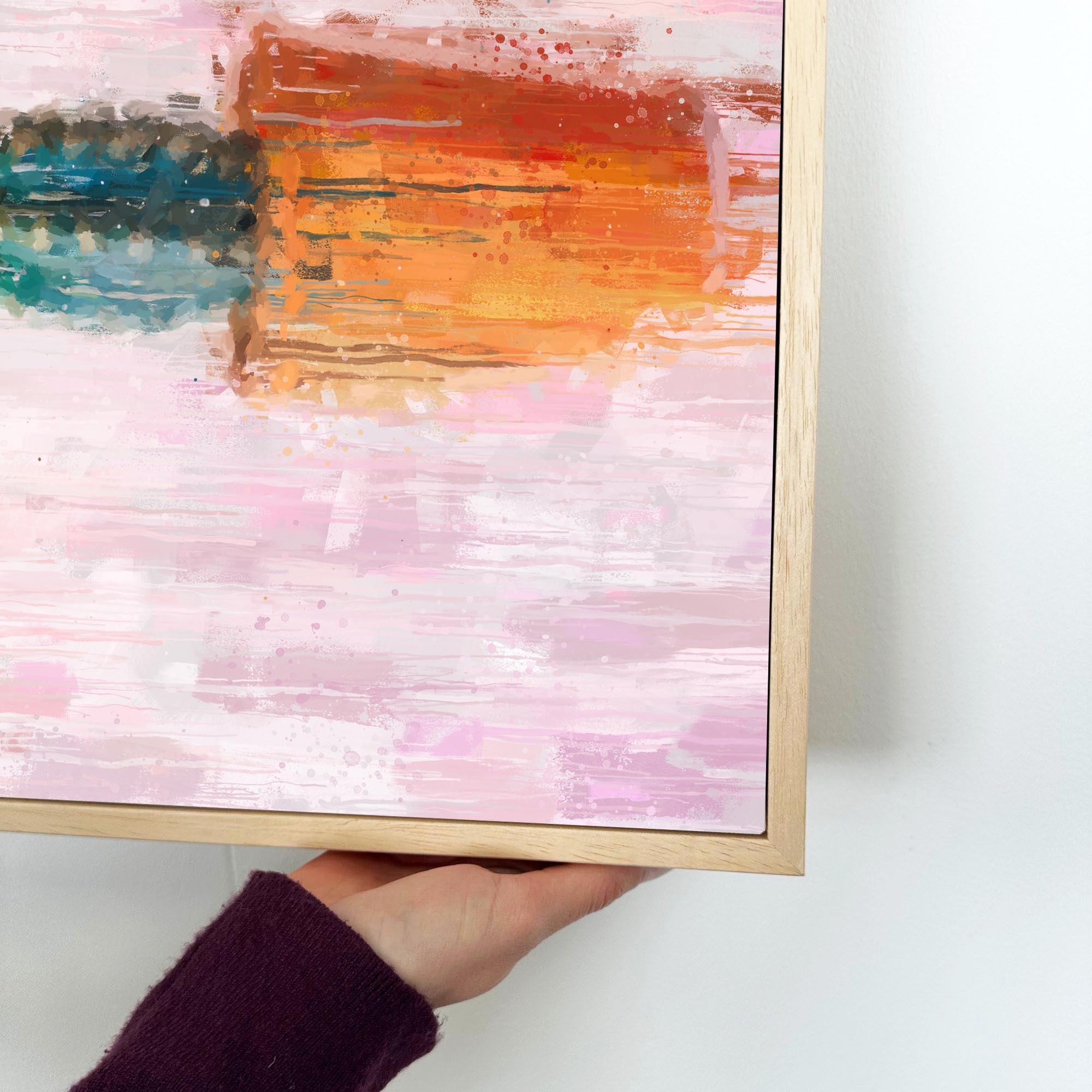 Cactus In A Pot Painting Framed Canvas-Abstract House
