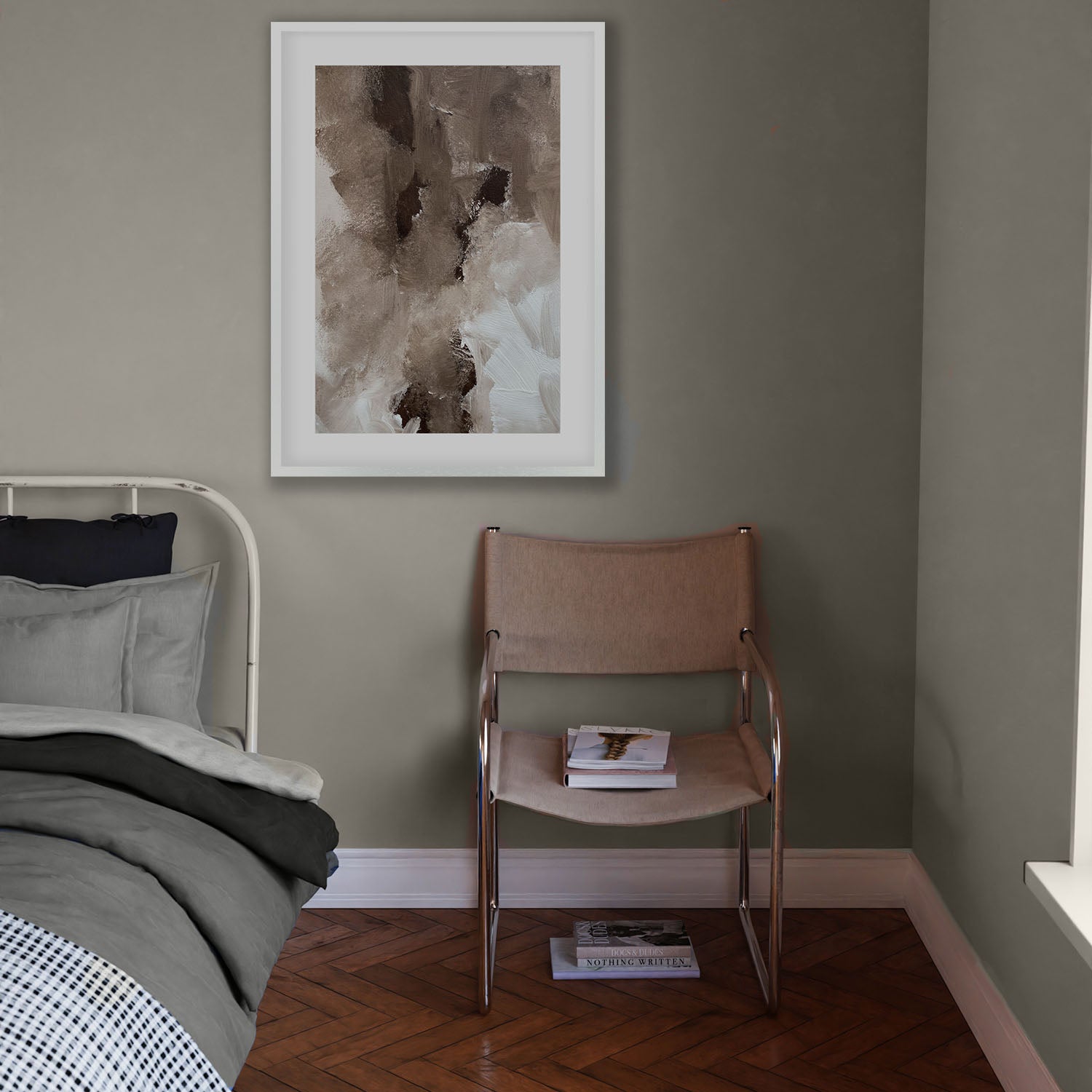 Earthy Textures Framed Art-Abstract House