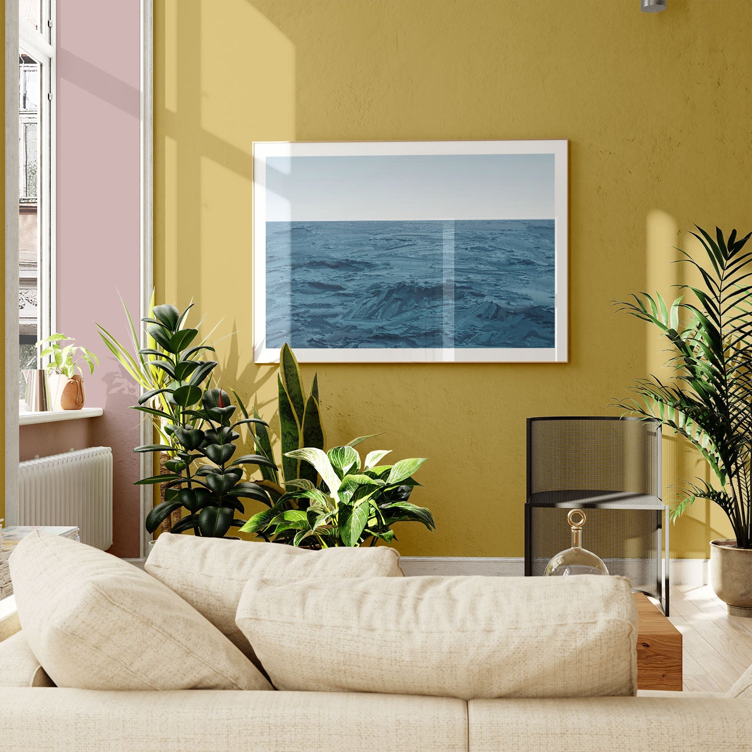 Deep Blue Sea Framed Print-Abstract House