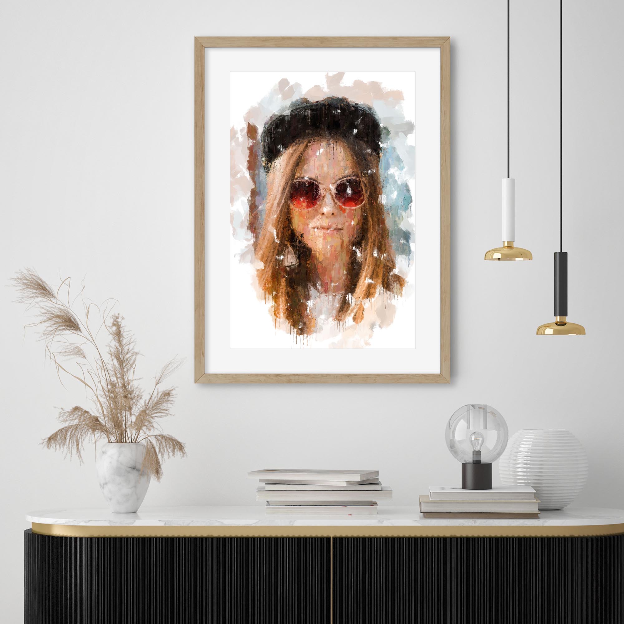 Female Fashion Portrait Framed Art-Abstract House